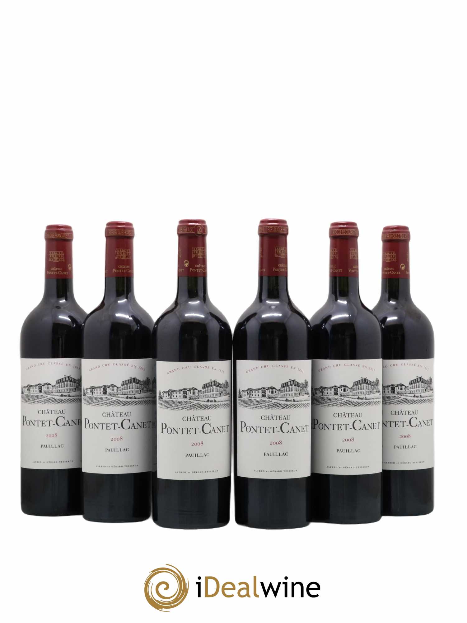 Château Pontet Canet 5ème Grand Cru Classé 2008 - Lot de 12 bouteilles - 1