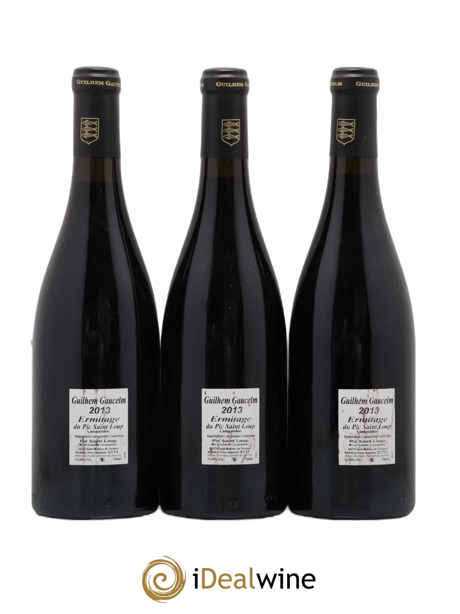Pic Saint-Loup Héritage du Pic Saint-Loup (anciennement Ermitage) Guilhem Gaucelm 2013 - Lot de 3 bouteilles - 1