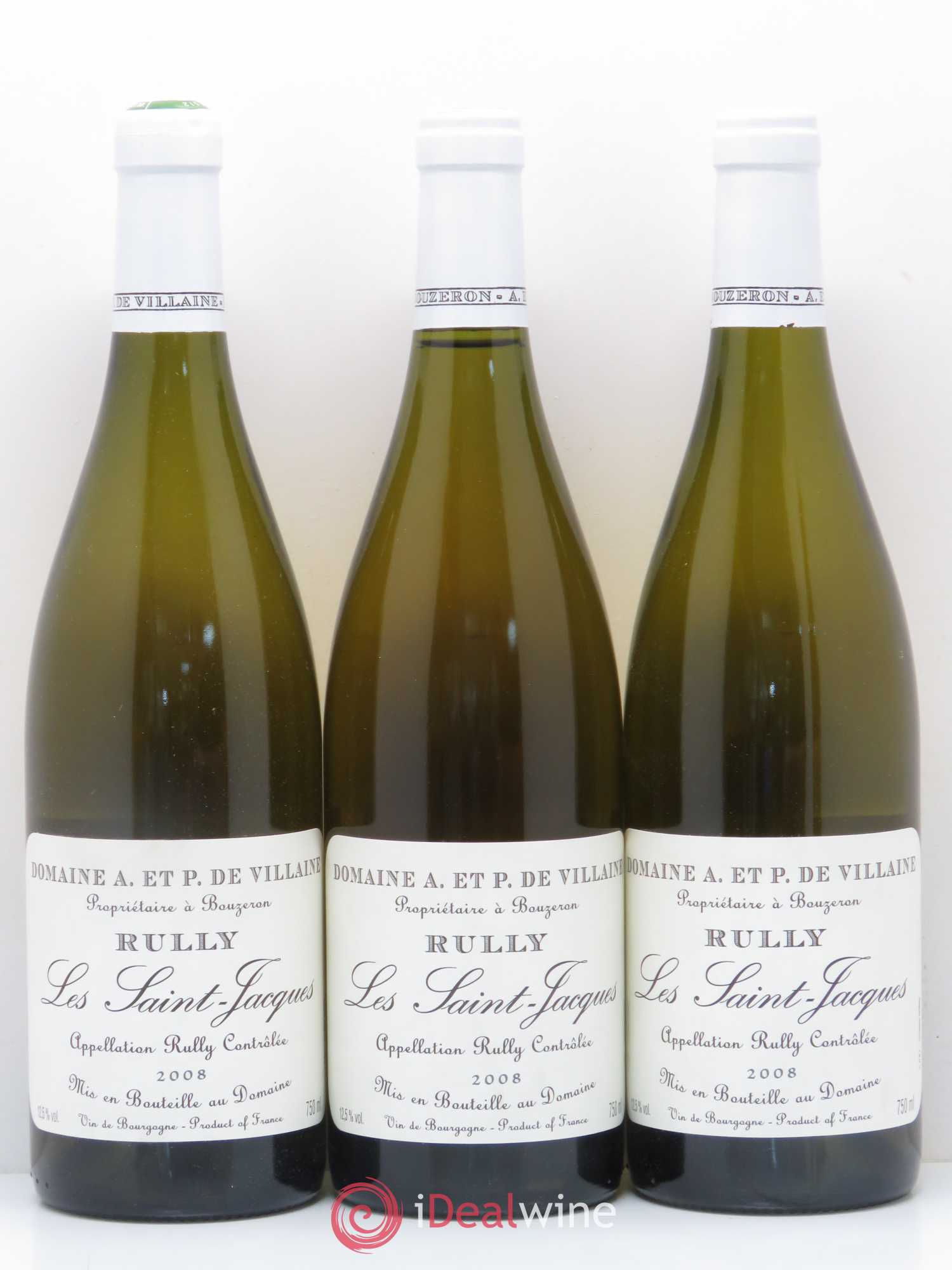 Rully Les Saint-Jacques Domaine de Villaine 2008 - Lot de 3 bouteilles - 0