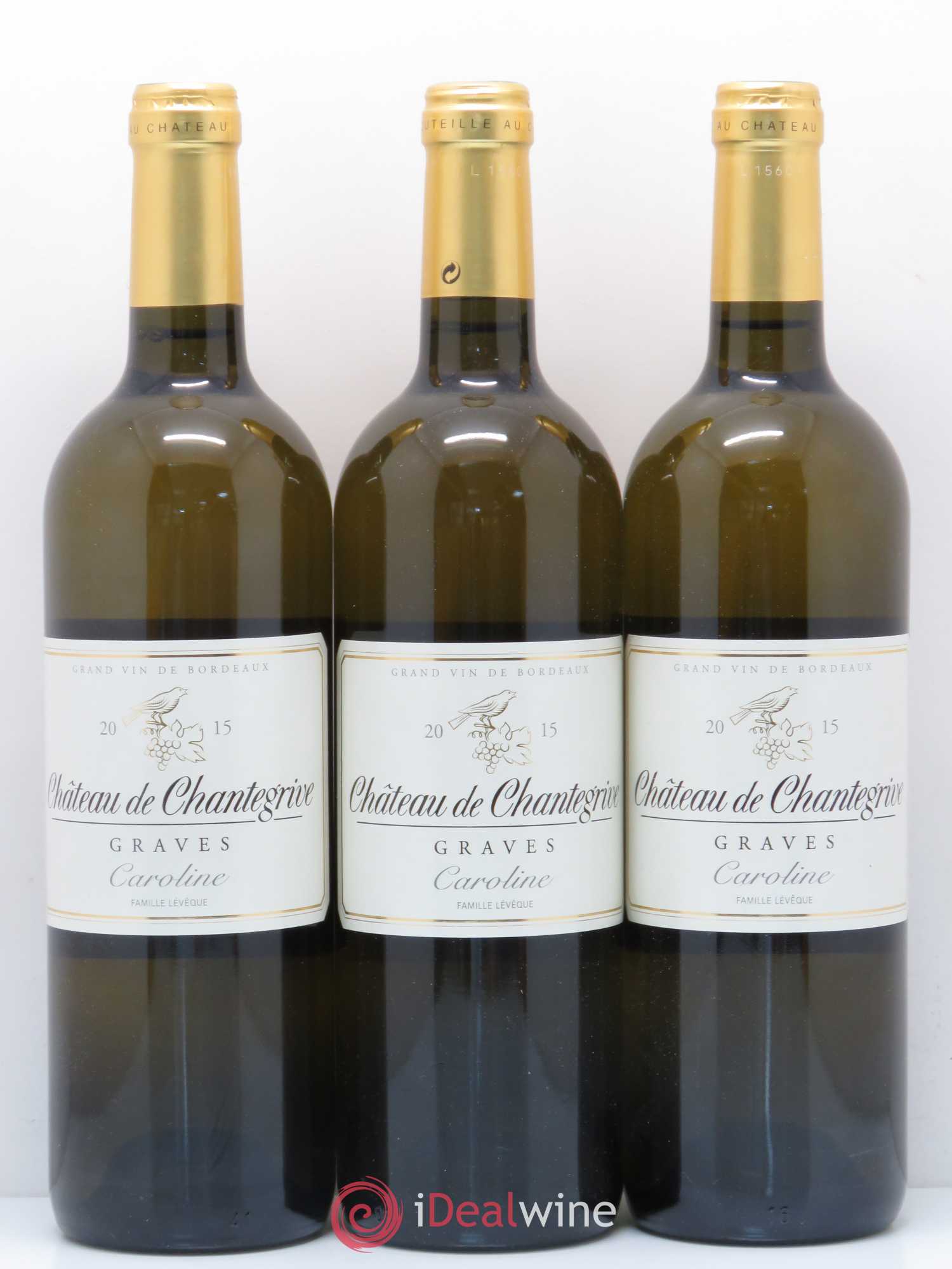 Château de Chantegrive Cuvée Caroline Caroline 2015 - Lot de 3 bouteilles - 0