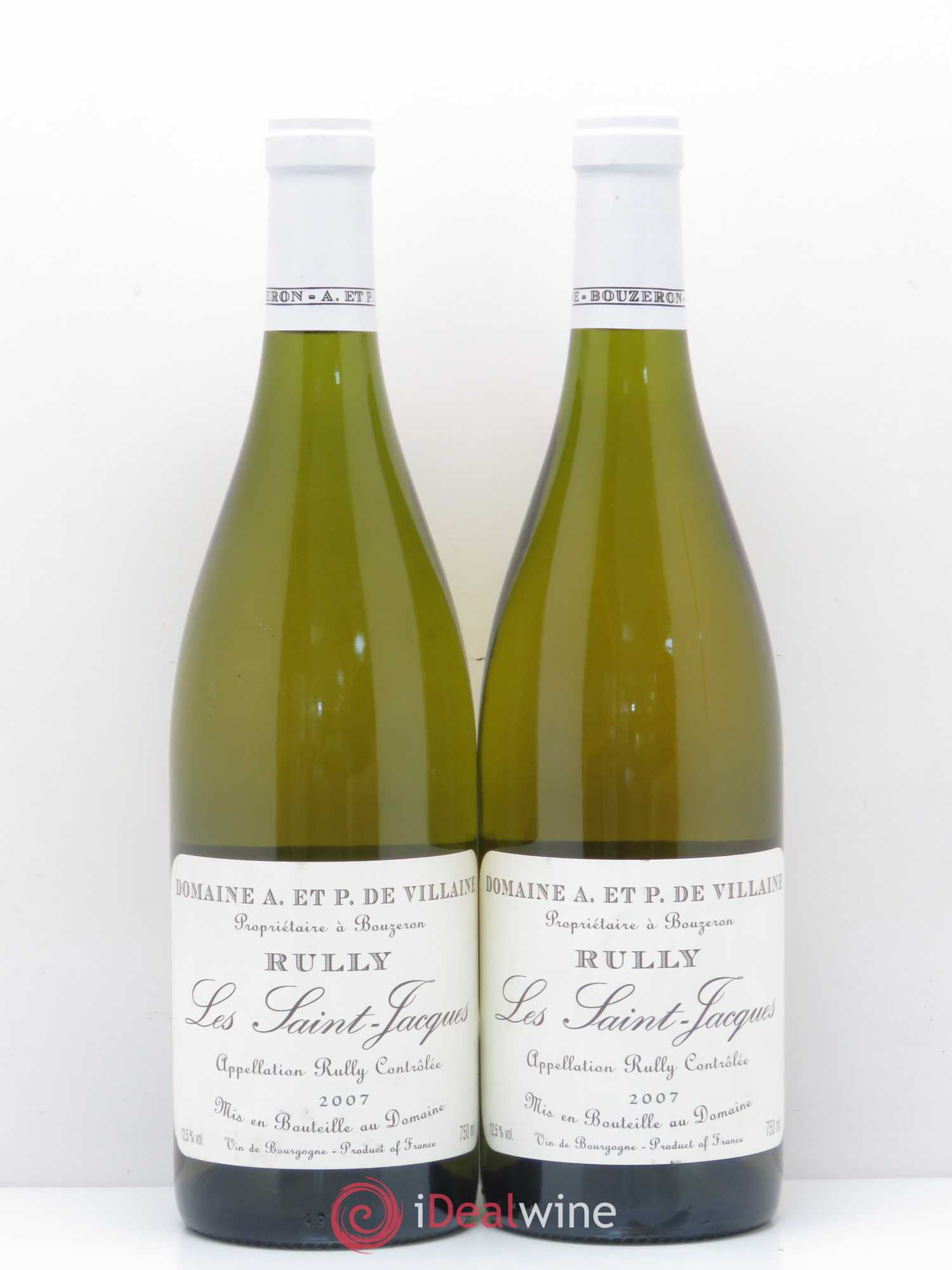 Rully Les Saint-Jacques Domaine de Villaine 2007 - Lot de 2 bouteilles - 0