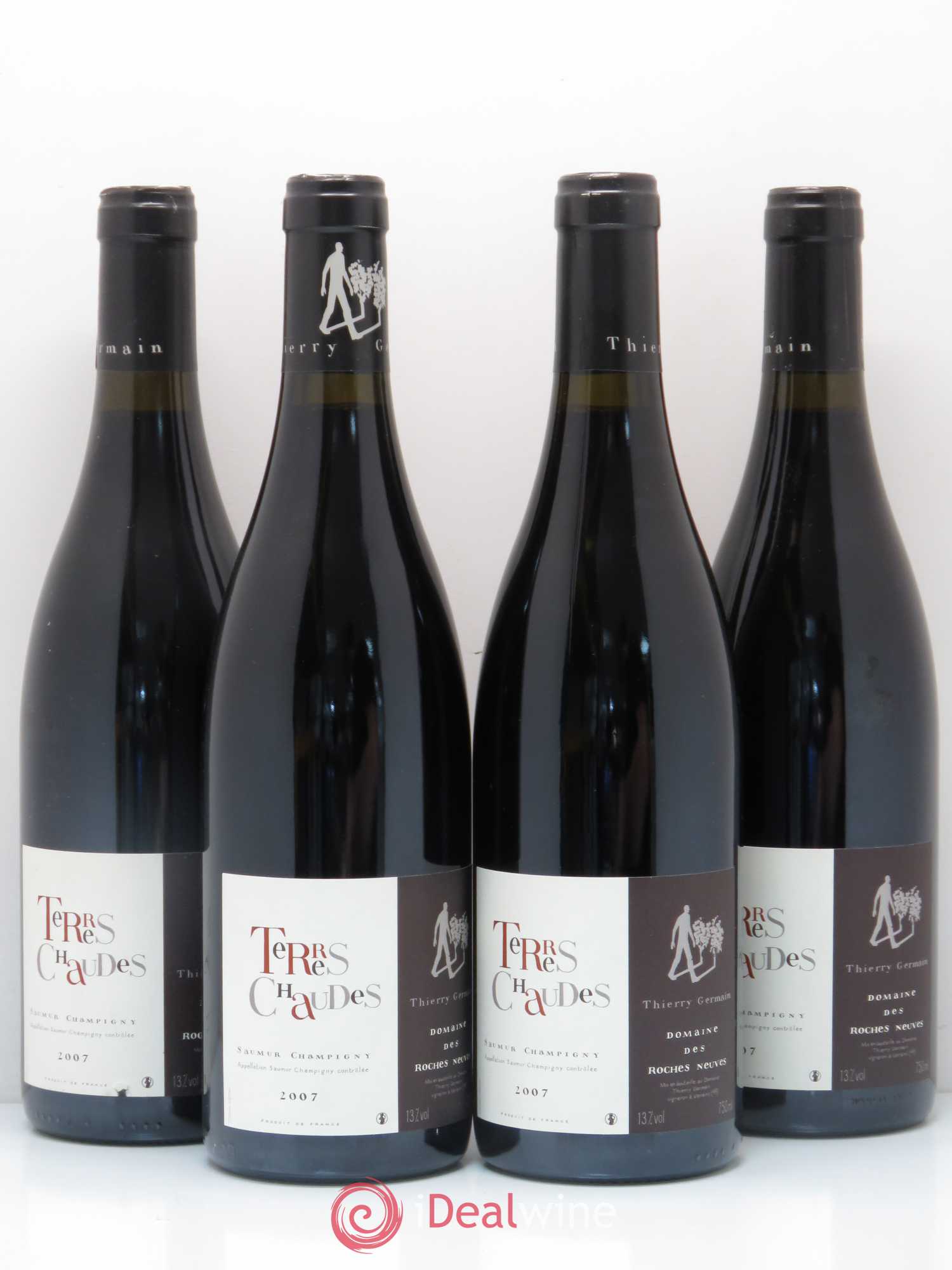 Saumur-Champigny Terres Chaudes Domaine des Roches Neuves - Thierry Germain 2007 - Lot de 4 bouteilles - 0