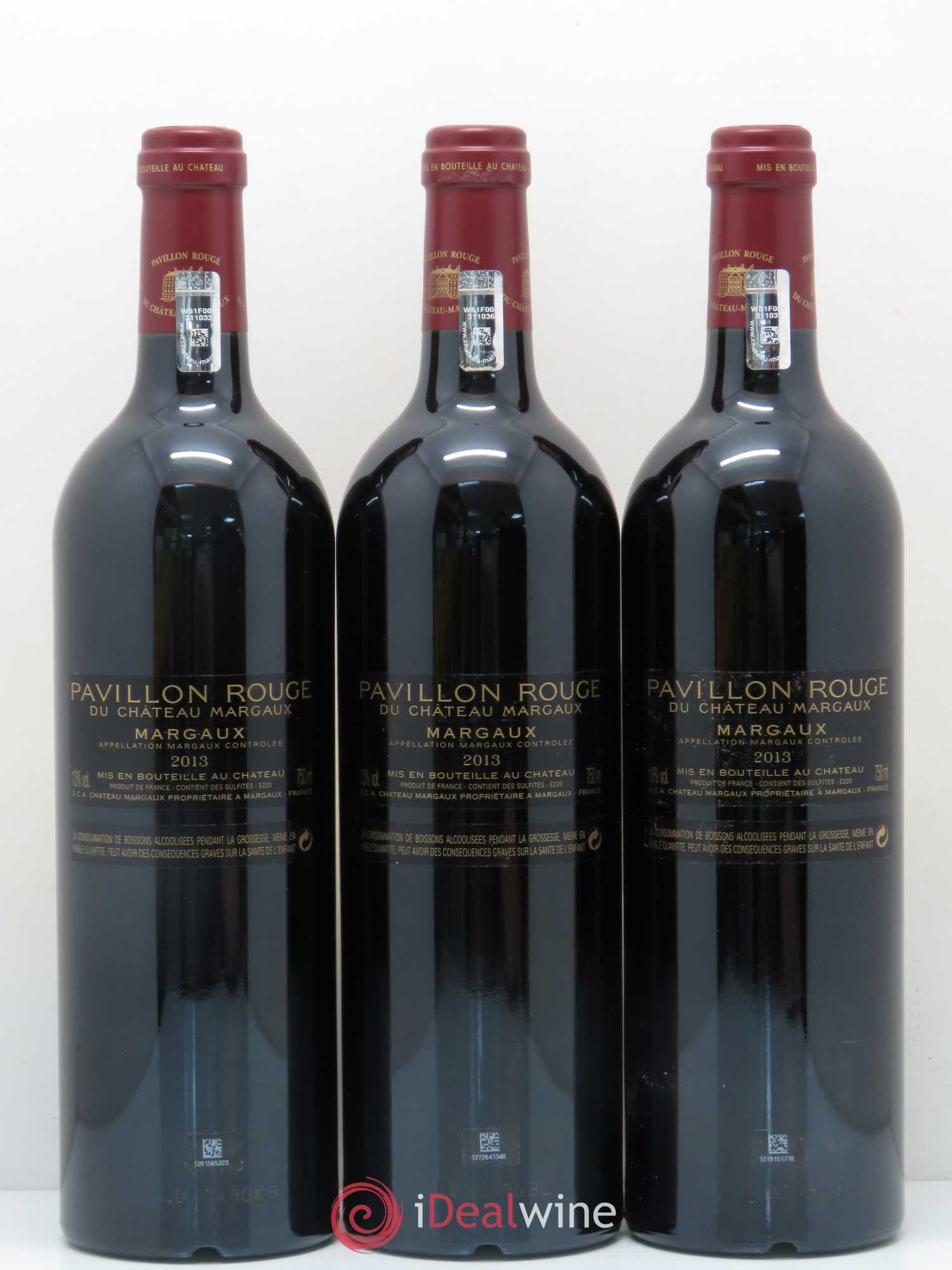 Pavillon Rouge du Château Margaux Second Vin (sans prix de réserve) 2013 - Lot de 3 bouteilles - 1
