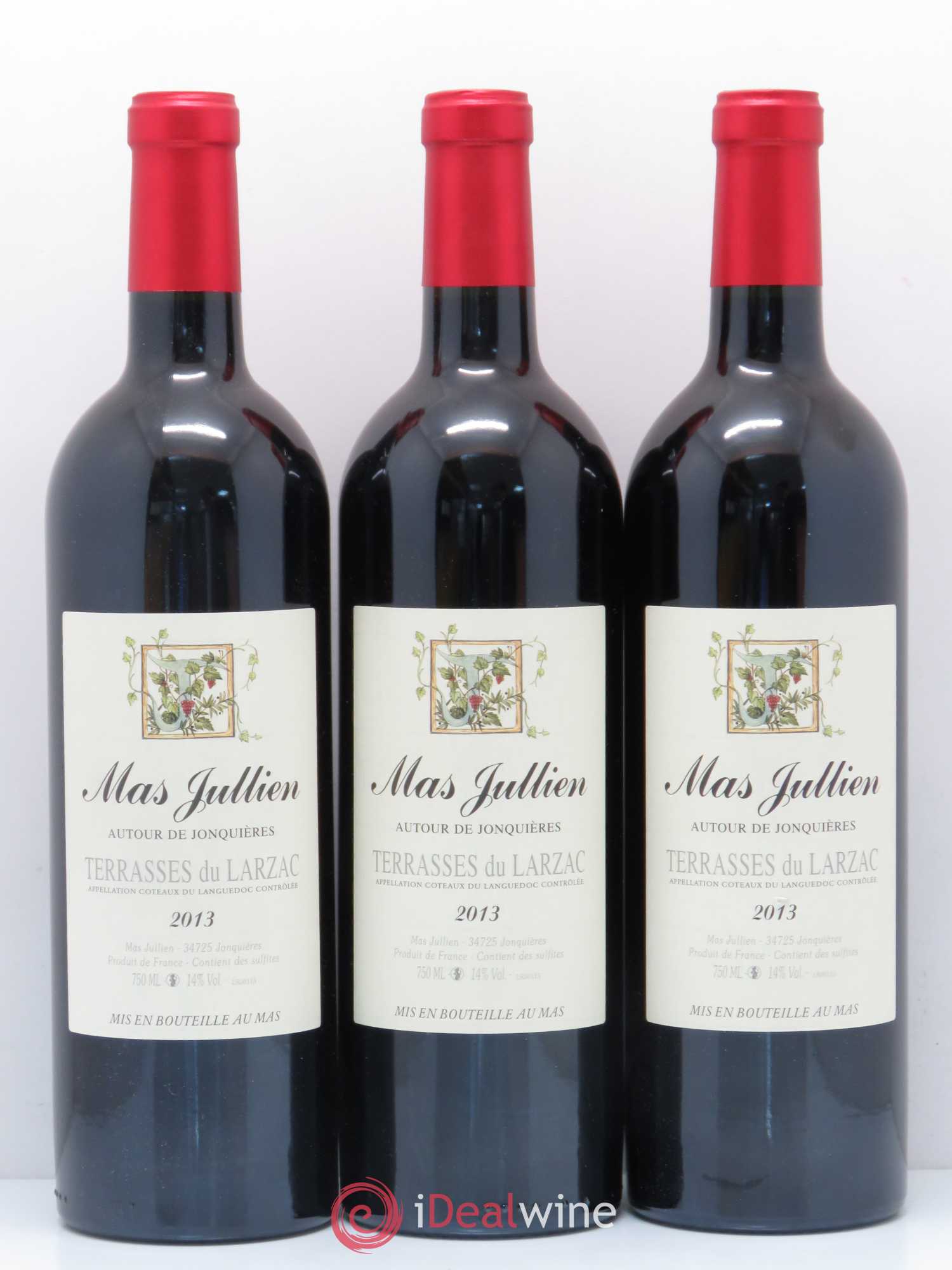 Terrasses du Larzac Mas Jullien  Autour de Jonquières Olivier Jullien 2013 - Lot de 6 bouteilles - 1