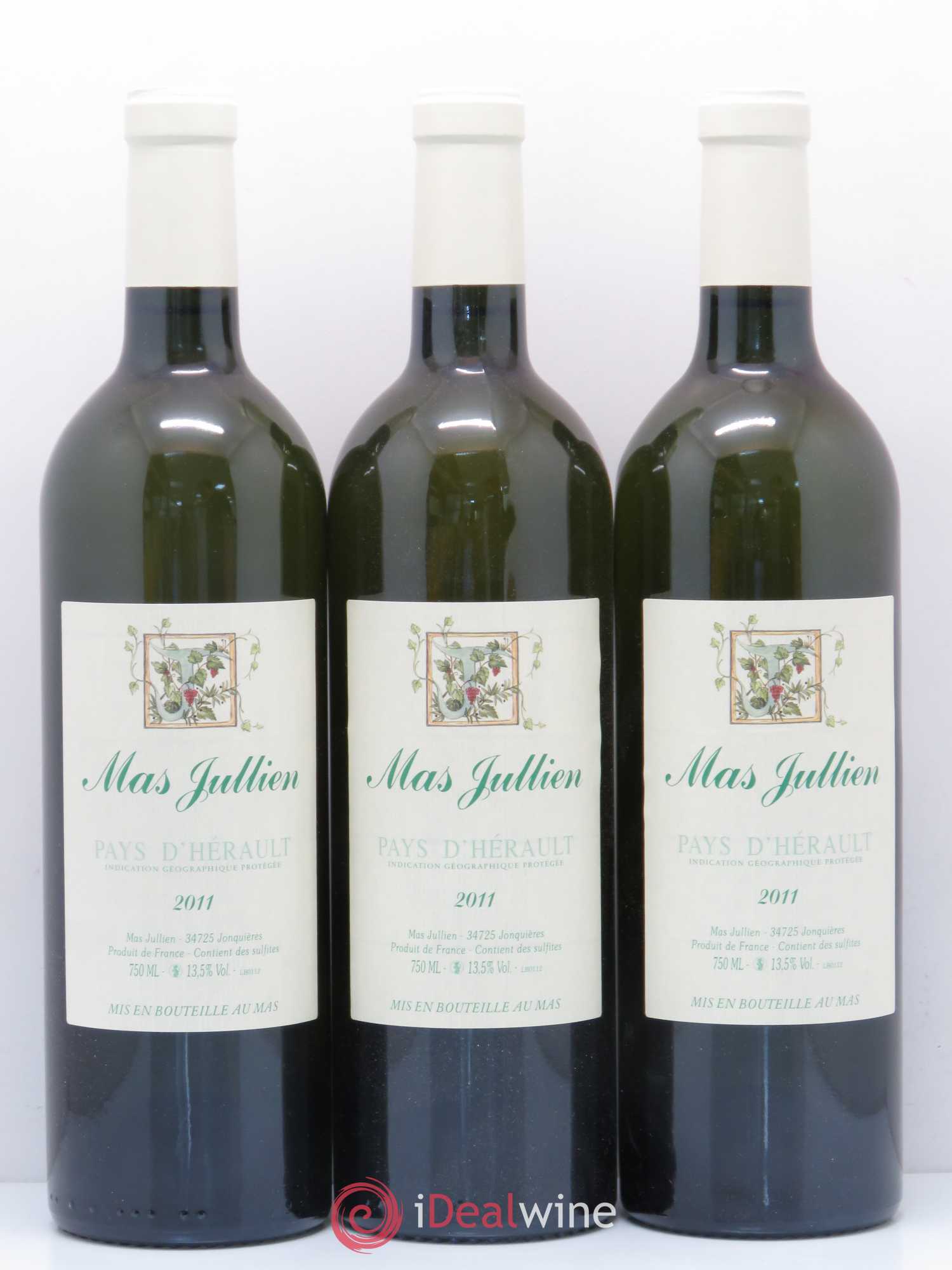 Pays d'Hérault Mas Jullien Olivier Jullien 2011 - Lot de 6 bouteilles - 1