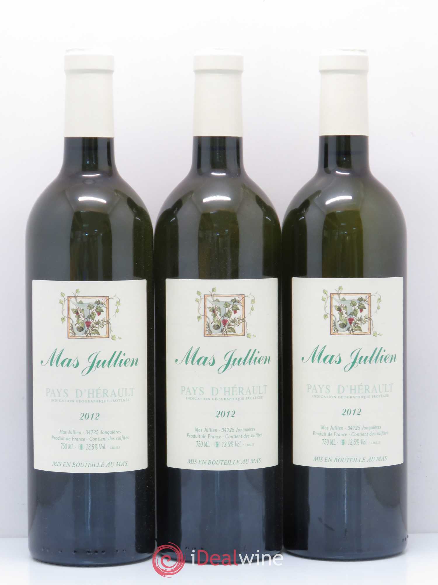 Pays d'Hérault Mas Jullien Olivier Jullien 2012 - Lot de 6 bouteilles - 1