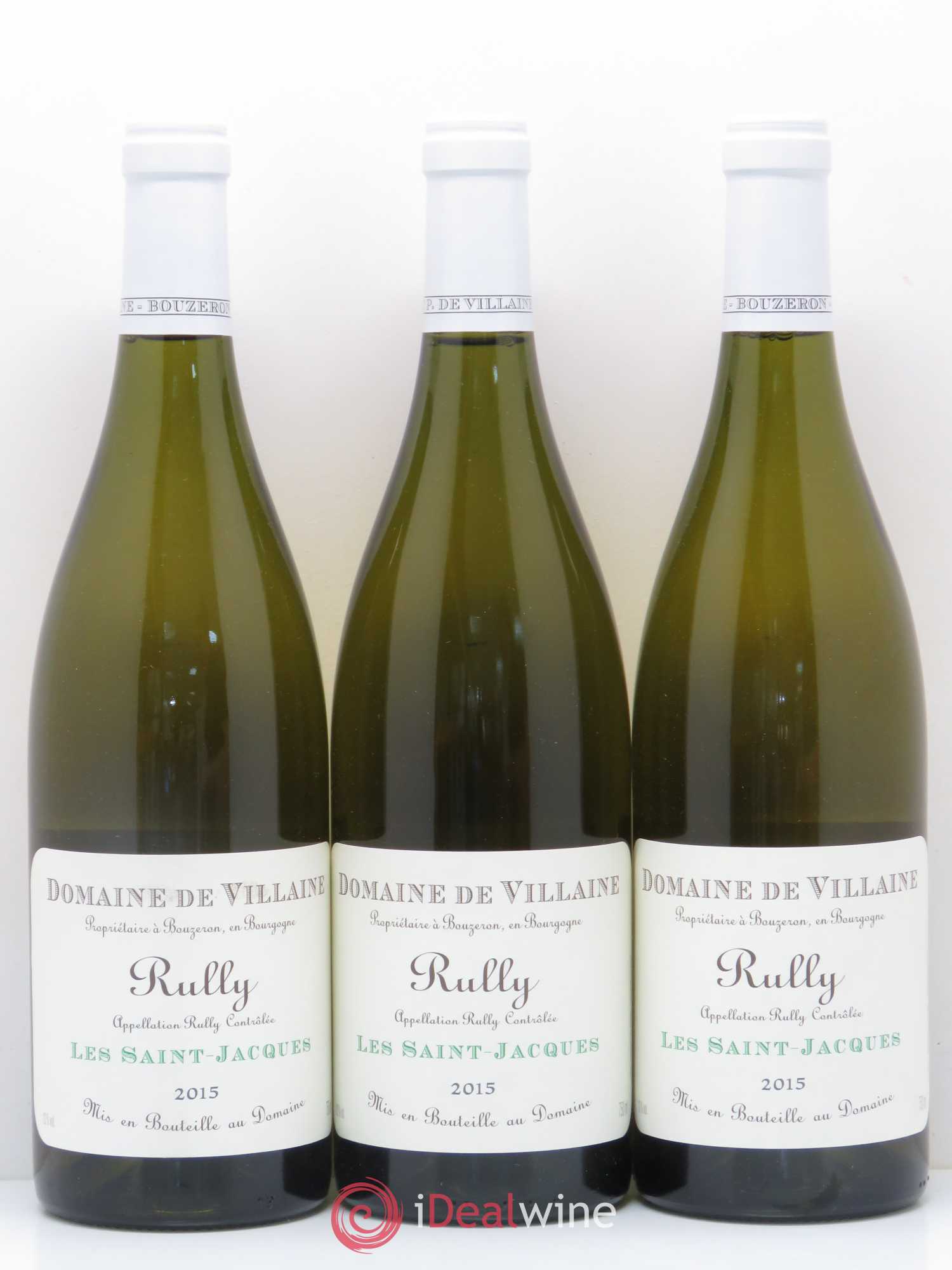 Rully Les Saint-Jacques Domaine de Villaine 2015 - Lot de 3 bouteilles - 0