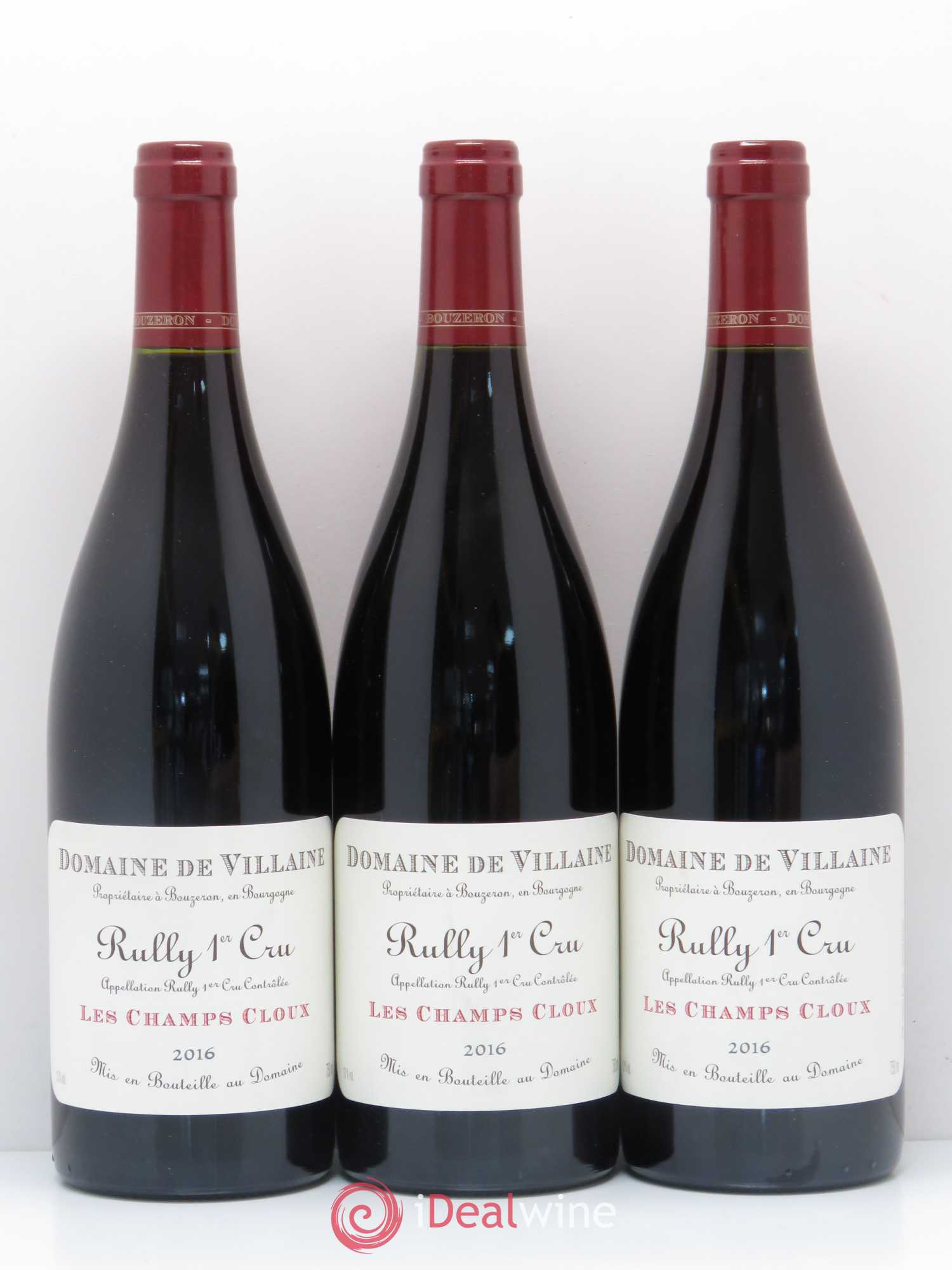 Rully 1er Cru Les Champs Cloux Domaine de Villaine 2016 - Lot de 3 bouteilles - 0