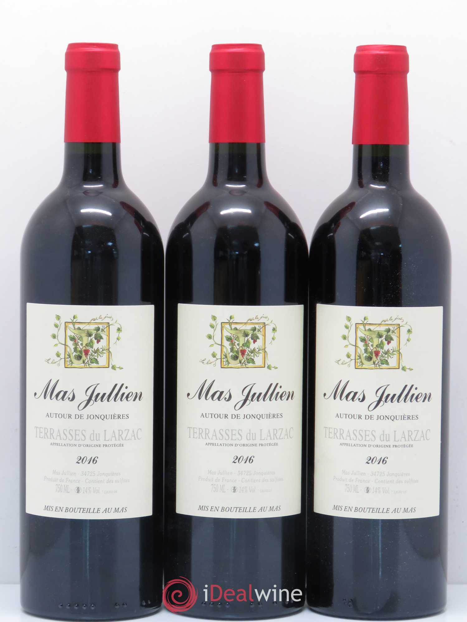 Terrasses du Larzac Mas Jullien  Autour de Jonquières Olivier Jullien 2016 - Lot de 6 bouteilles - 2
