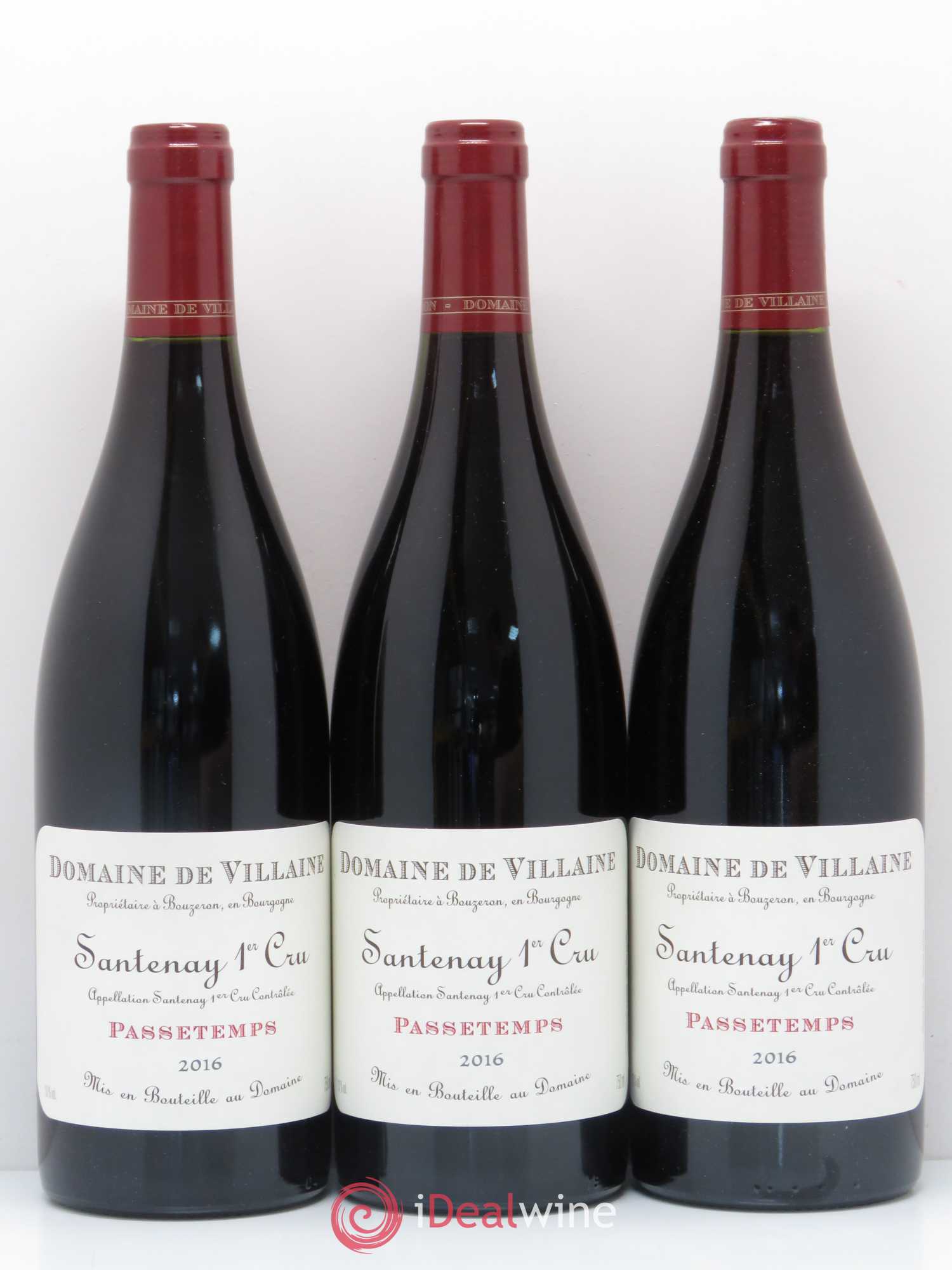 Santenay 1er Cru Passetemps Domaine de Villaine 2016 - Lot de 3 bouteilles - 0