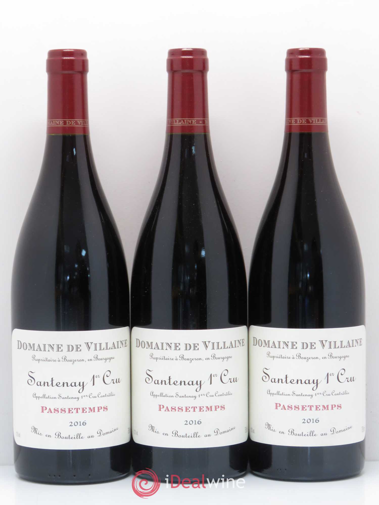 Santenay 1er Cru Passetemps Domaine de Villaine 2016 - Lot de 3 bouteilles - 0
