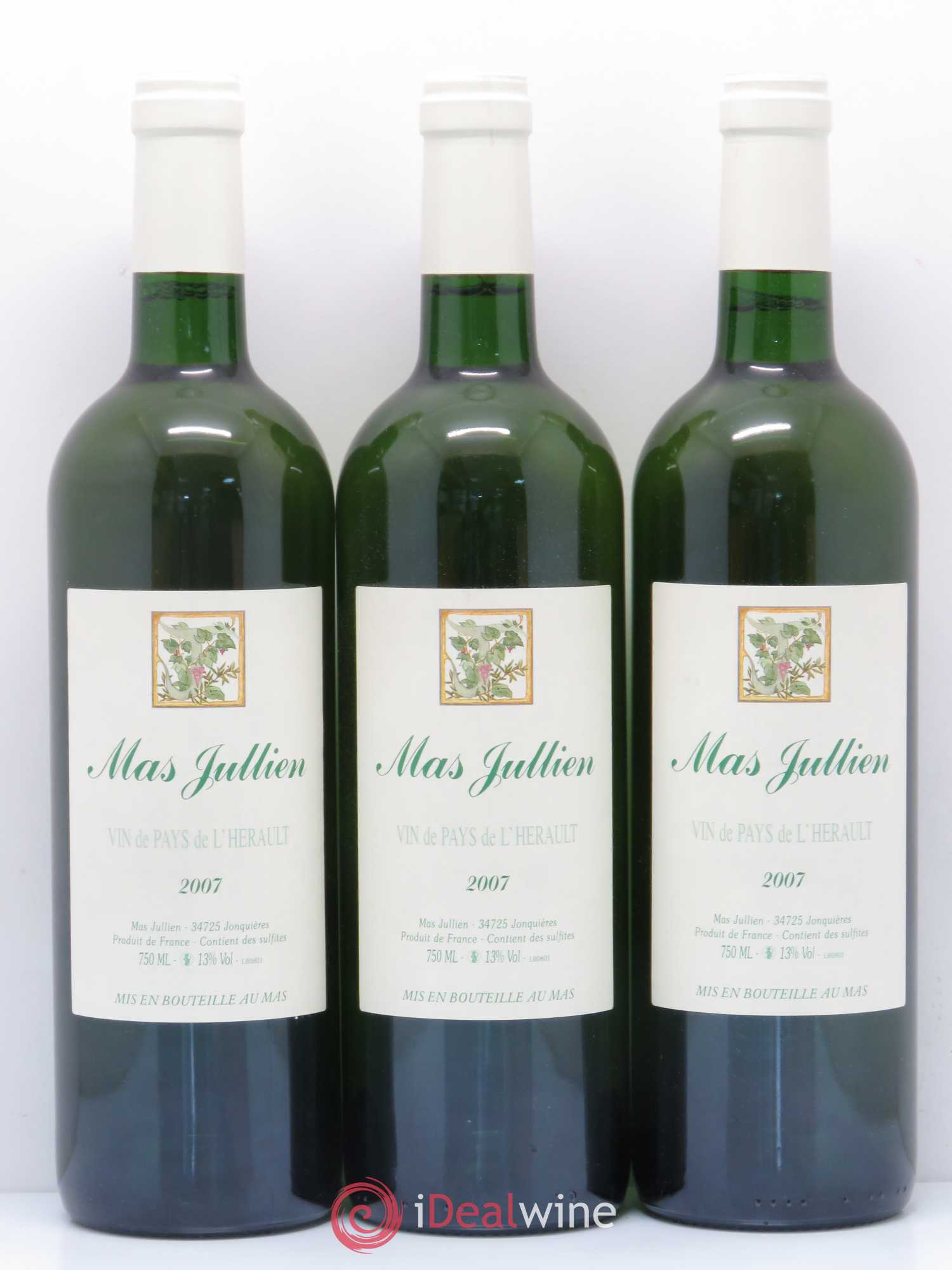 Pays d'Hérault Mas Jullien Olivier Jullien 2007 - Lot de 6 bouteilles - 1