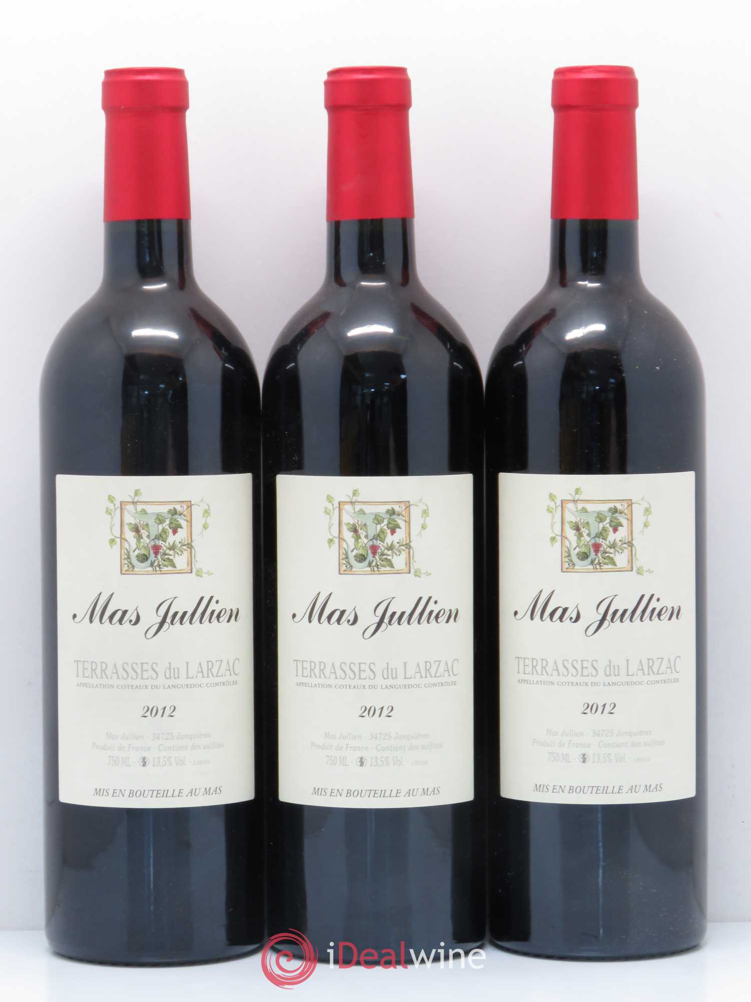 Terrasses du Larzac Mas Jullien Olivier Jullien 2012 - Lot de 3 bouteilles - 0