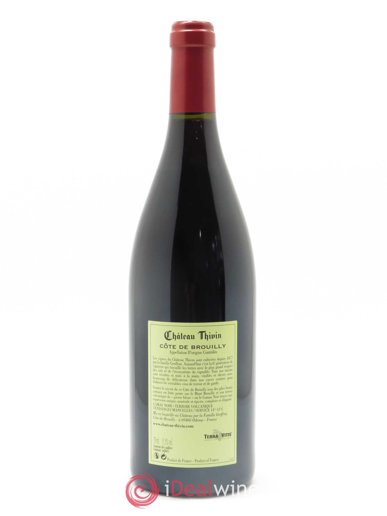 Côte de Brouilly Les Griottes de Brulhié Château Thivin 2019 - Lot de 1 bouteille - 1