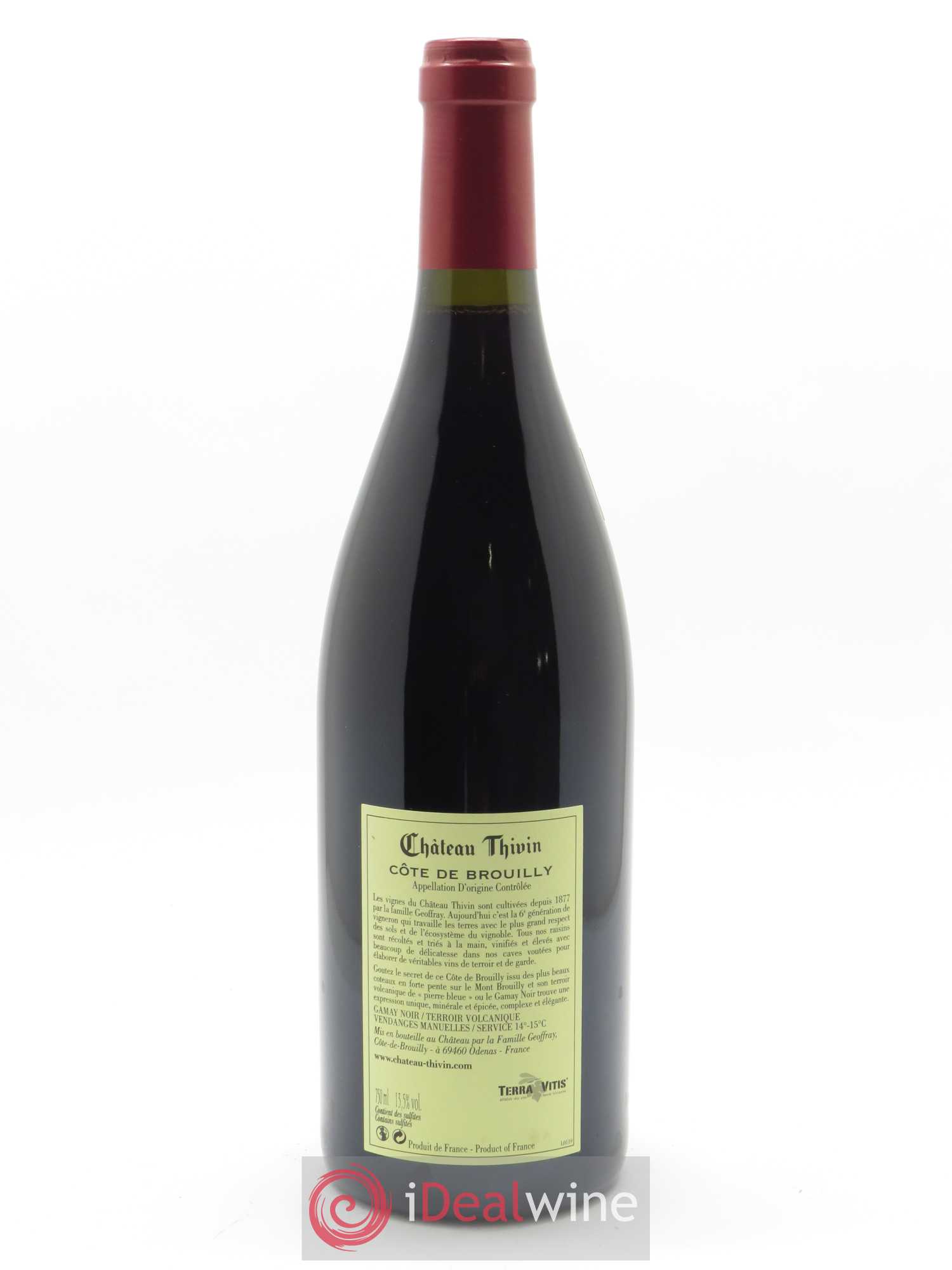 Côte de Brouilly Clos Bertrand Château Thivin 2019 - Lot de 1 bouteille - 1