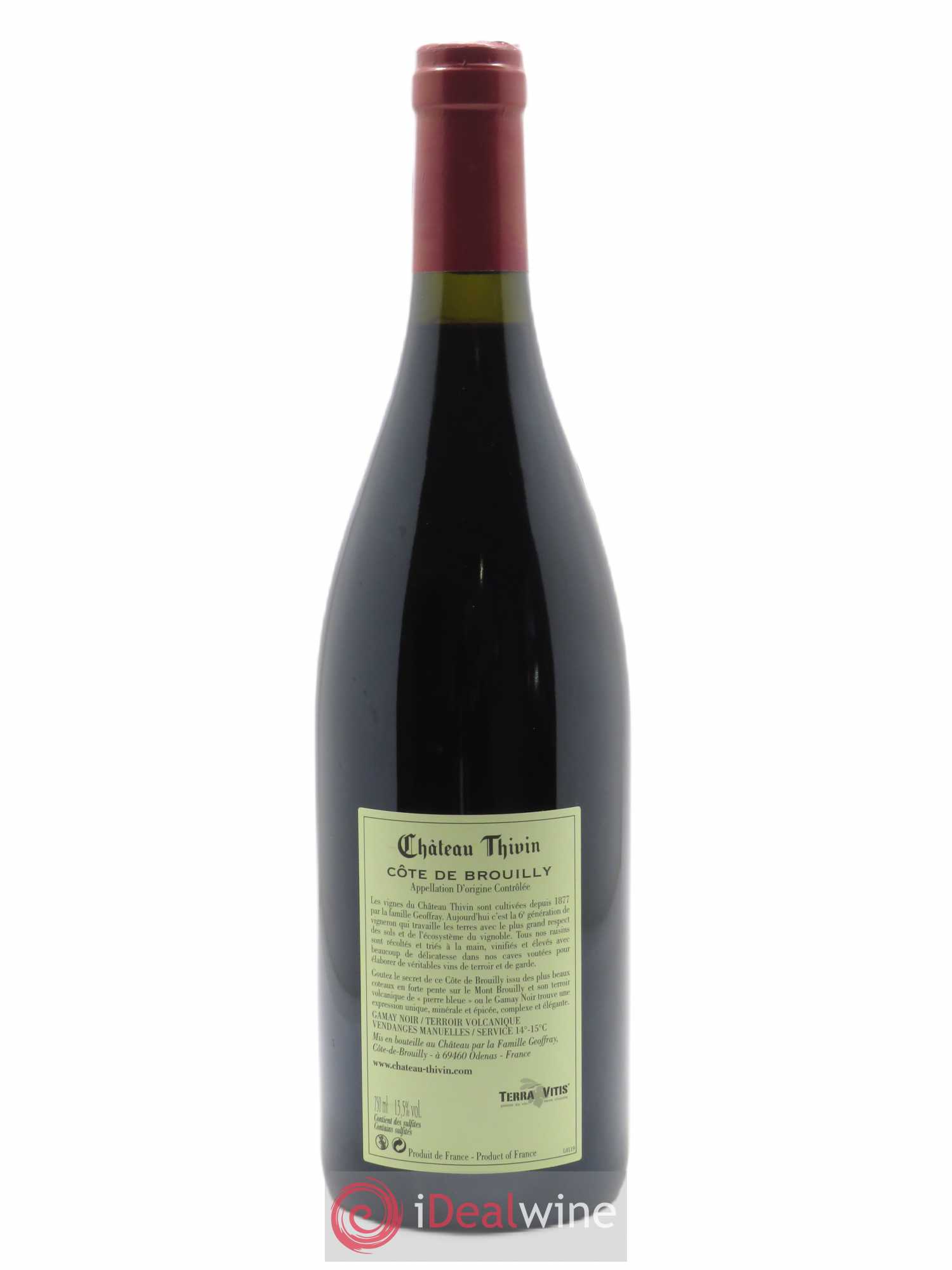 Côte de Brouilly Cuvée La Chapelle Château Thivin 2020 - Lot de 1 bouteille - 1