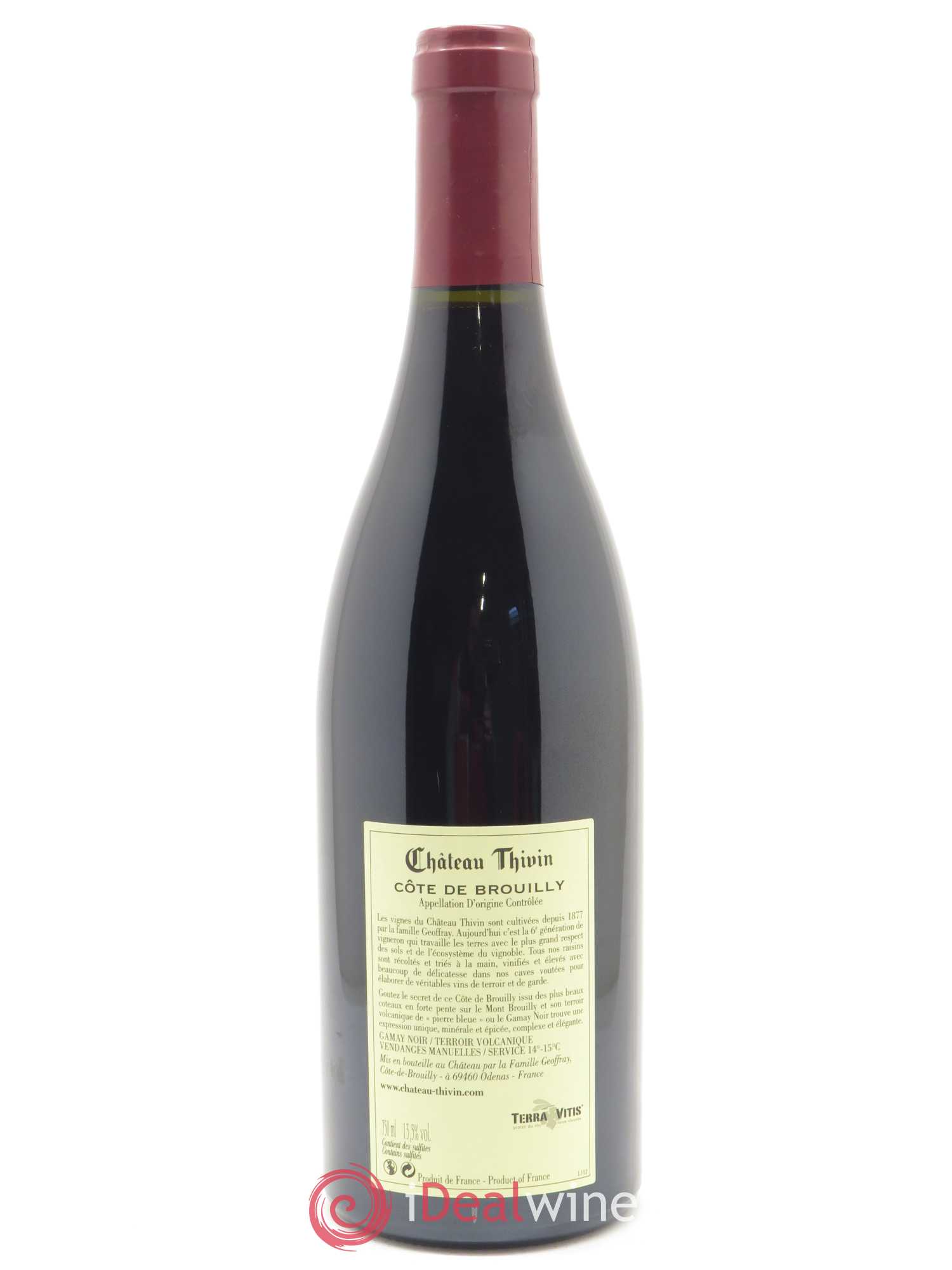 Côte de Brouilly Cuvée Zaccharie Château Thivin 2018 - Lot de 1 bouteille - 1