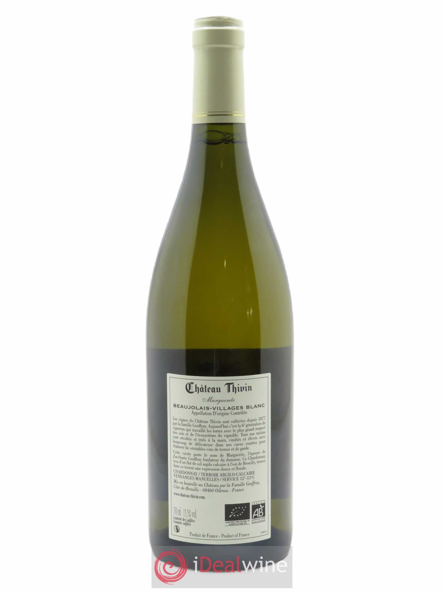 Beaujolais Marguerite Château Thivin 2019 - Lot de 1 bouteille - 1