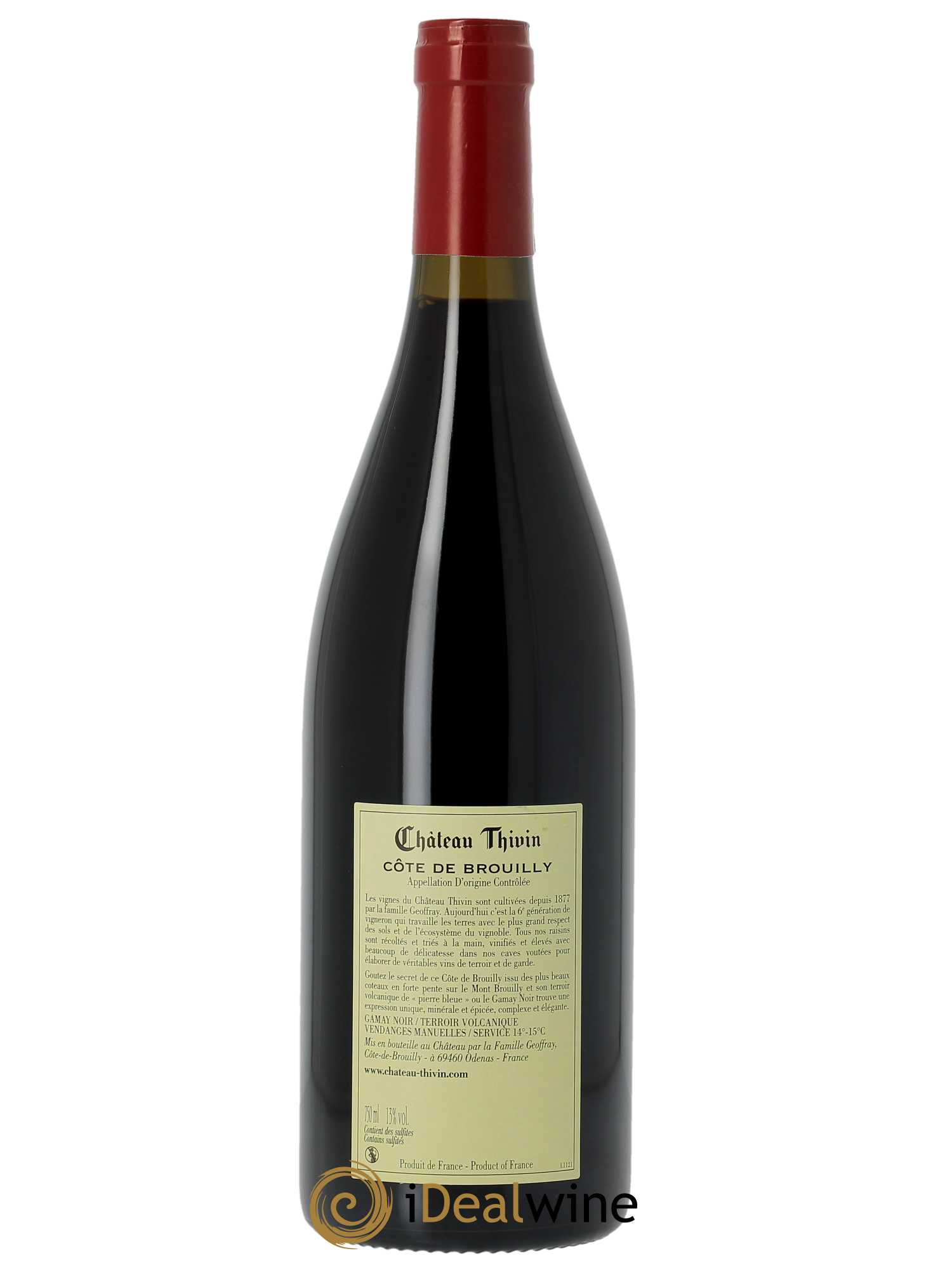 Côte de Brouilly Les 7 Vignes Château Thivin 2021 - Lot of 1 bottle - 1