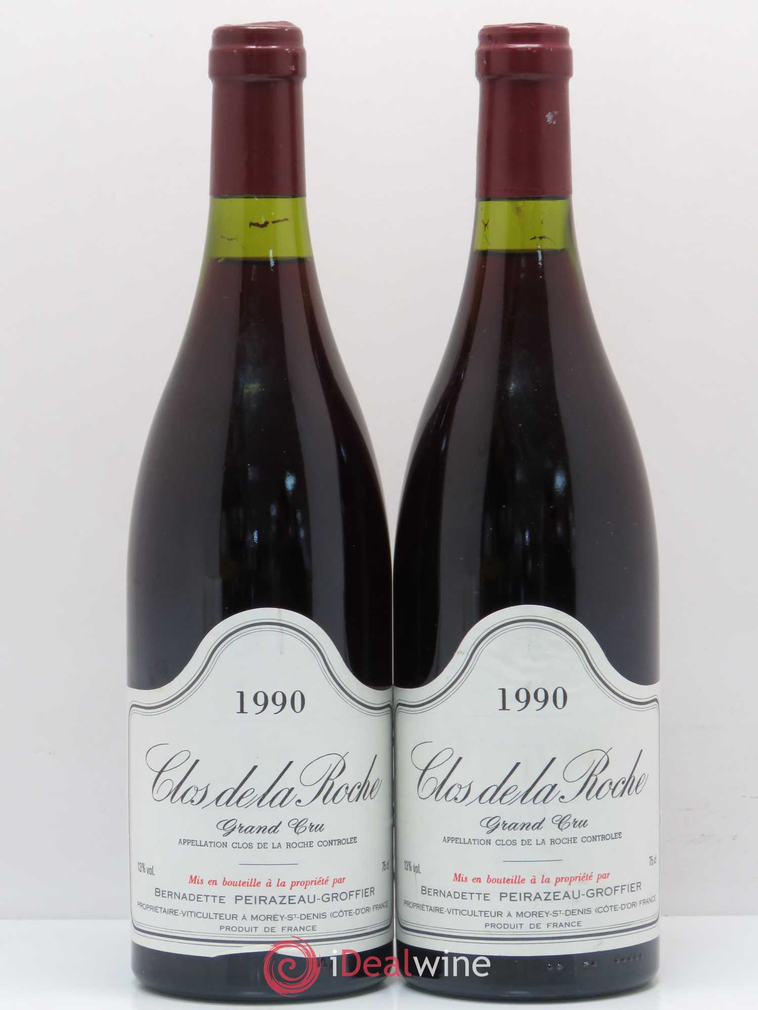 Clos de la Roche Grand Cru Peirazeau-Groffier 1990 - Posten von 2 Flaschen - 0