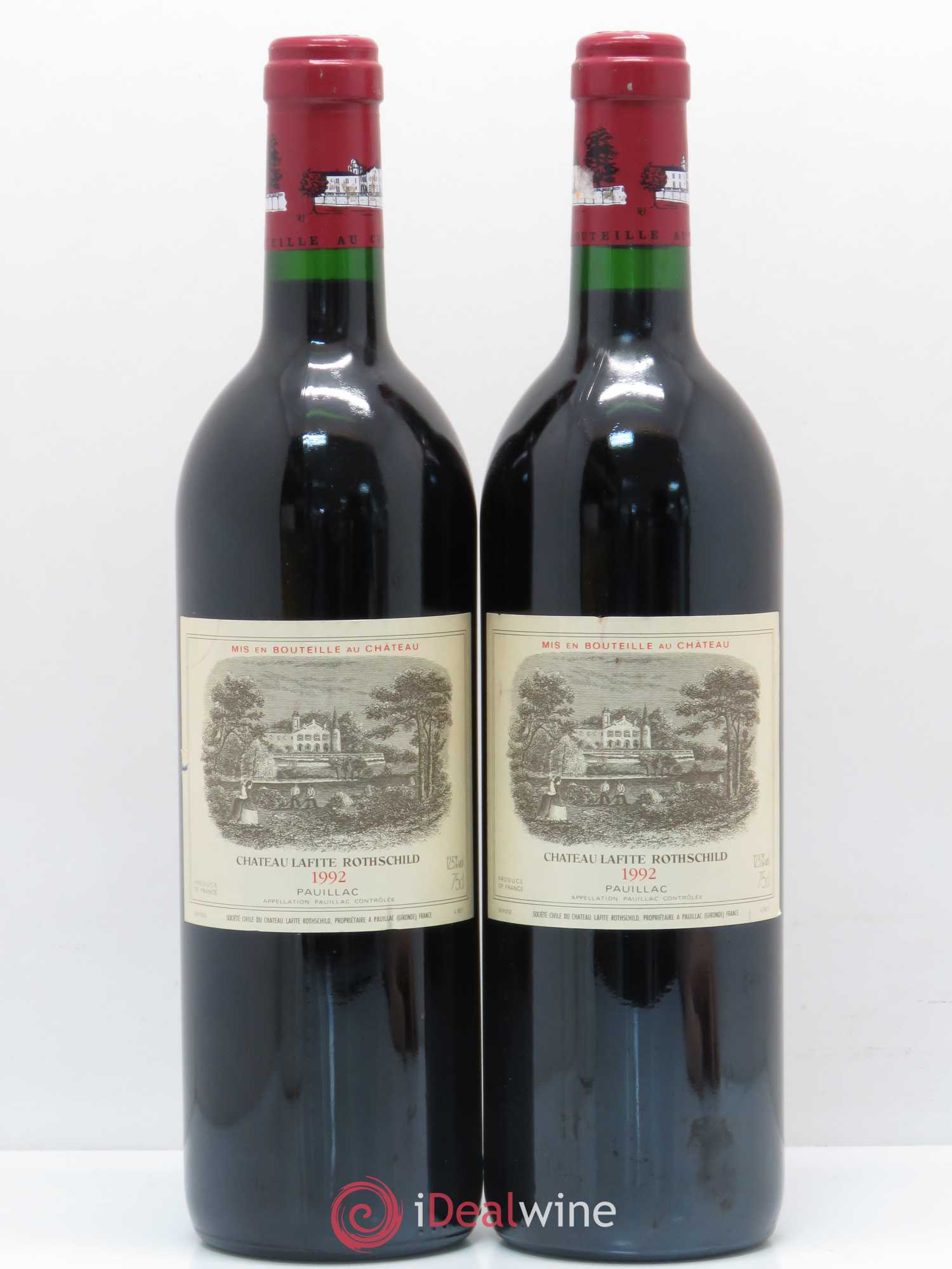 Château Lafite Rothschild 1er Grand Cru Classé 1992 - Lot de 2 bouteilles - 0