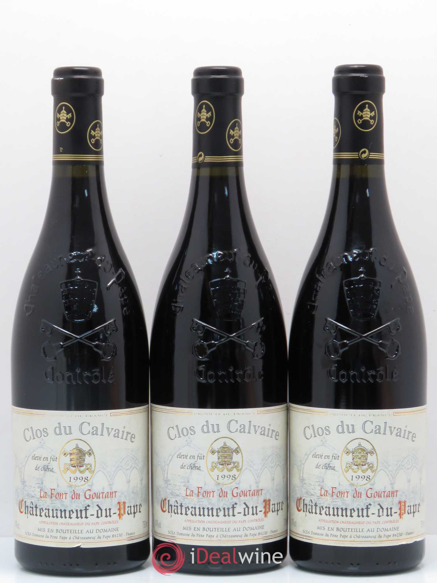 Châteauneuf-du-Pape La Font Goutant domaine du Père Pape 1998 - Posten von 3 Flaschen - 0
