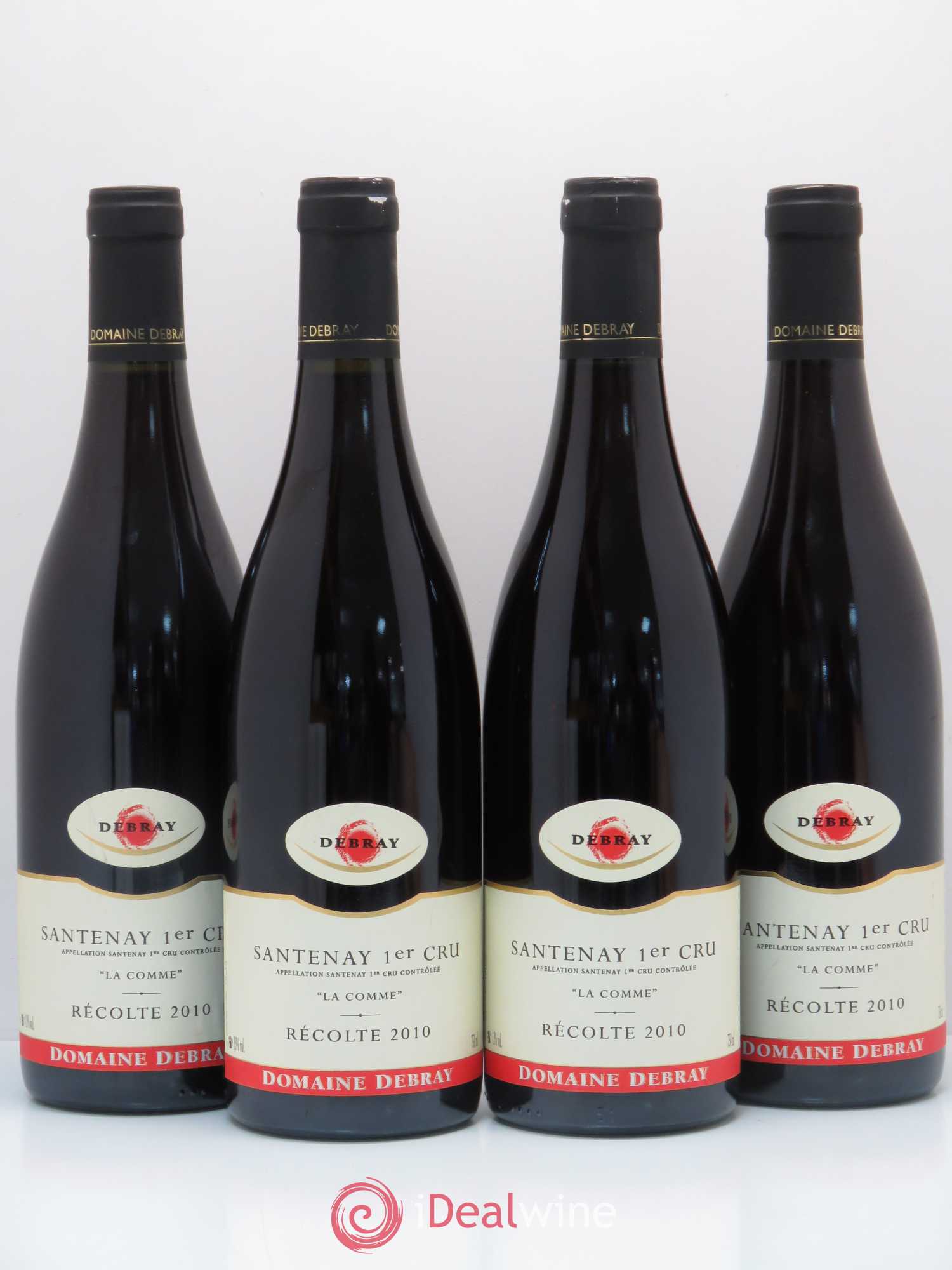 Santenay 1er Cru La Comme Debray 2010 - Lot de 4 bouteilles - 0
