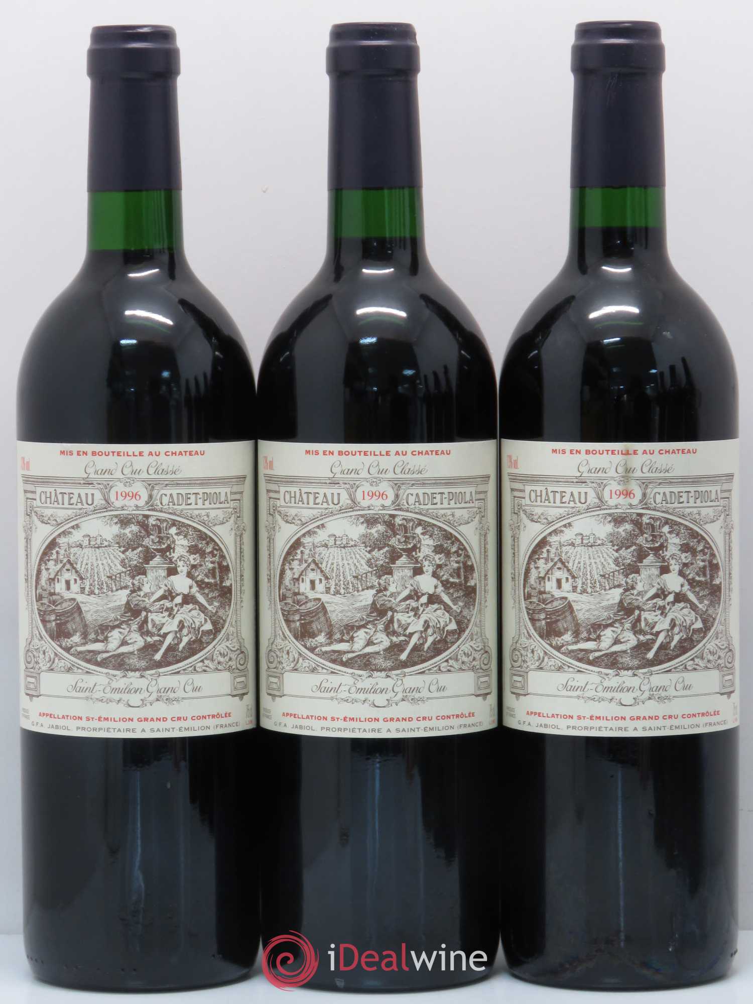 Château Cadet Piola Grand Cru Classé 1996 - Lot de 6 bouteilles - 1