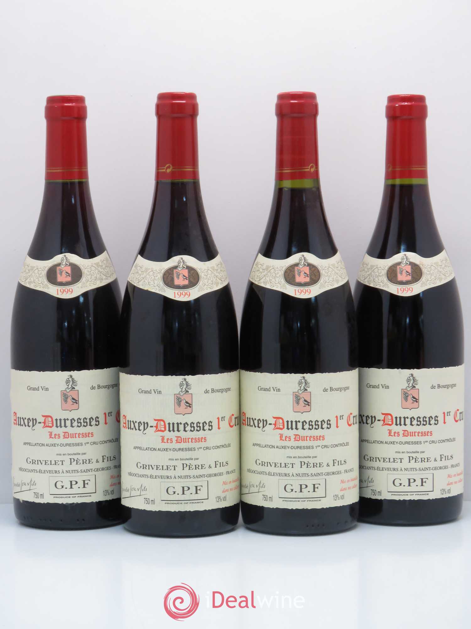 Auxey-Duresses 1er Cru Les Duresses Grivelet 1999 - Lotto di 4 bottiglie - 0