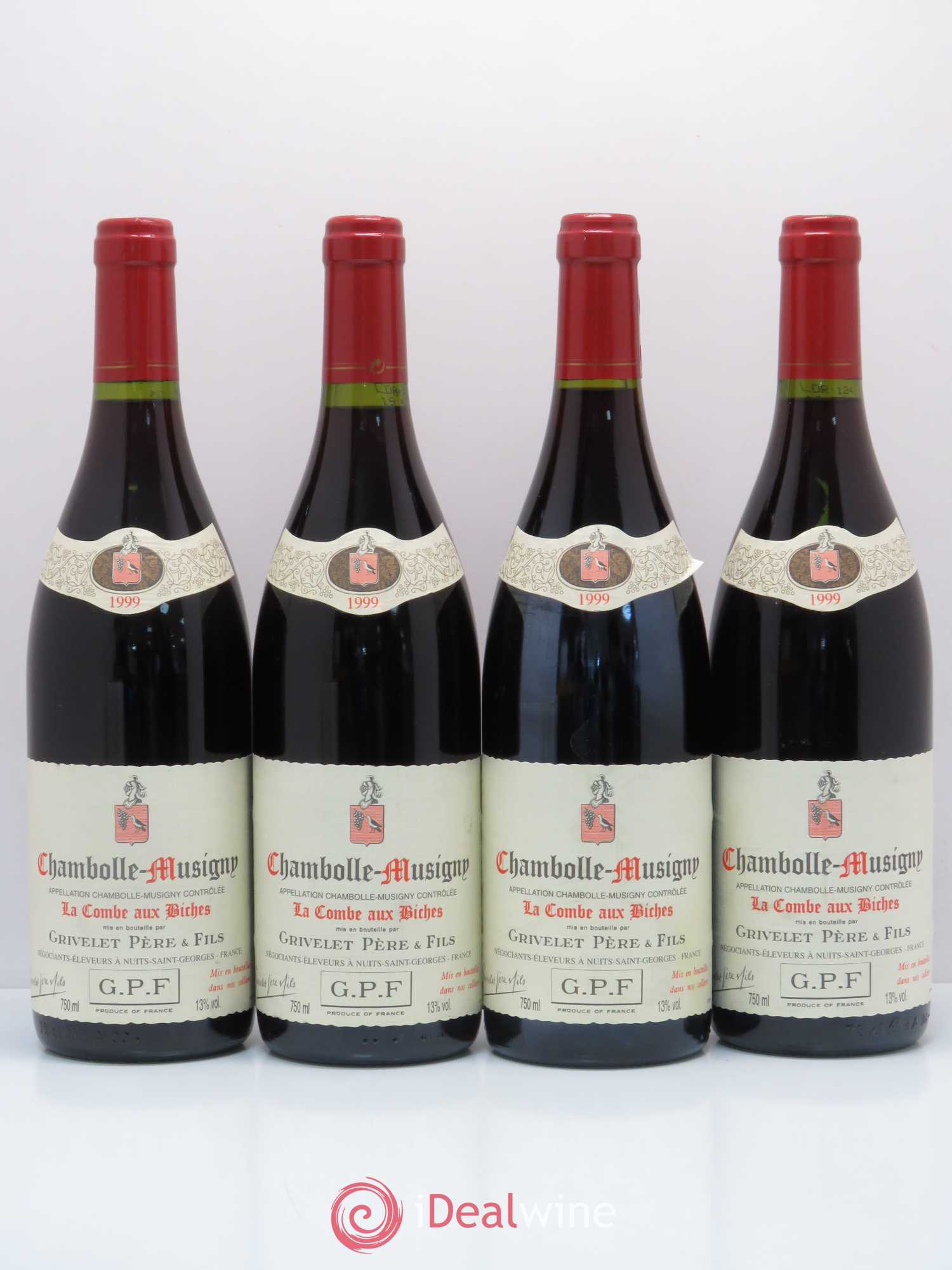 Chambolle-Musigny La Combe Aux Biches Grivelet 1999 - Posten von 4 Flaschen - 0