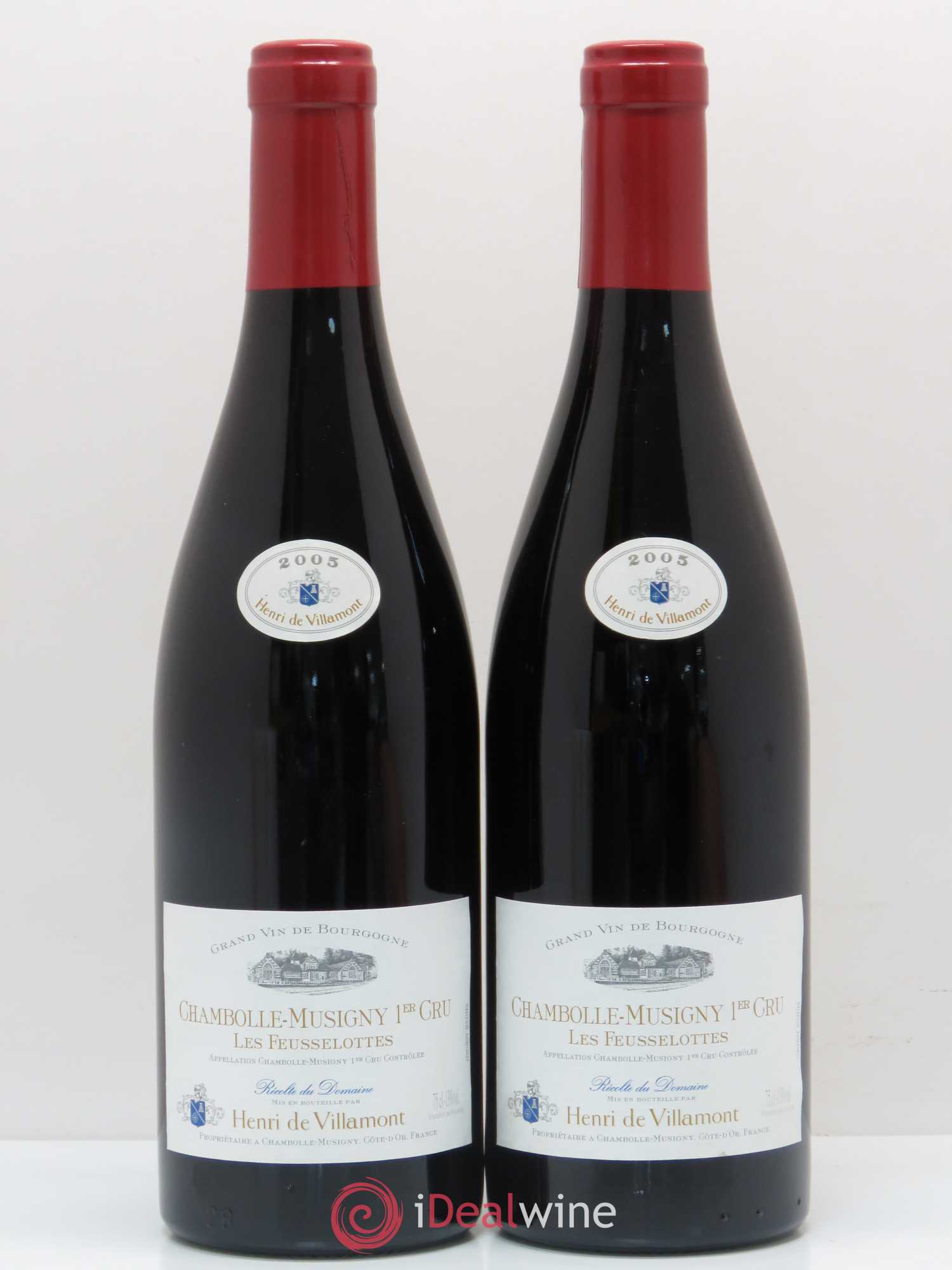 Chambolle-Musigny 1er Cru Les Feusselottes Henri De Villamont 2005 - Posten von 2 Flaschen - 0