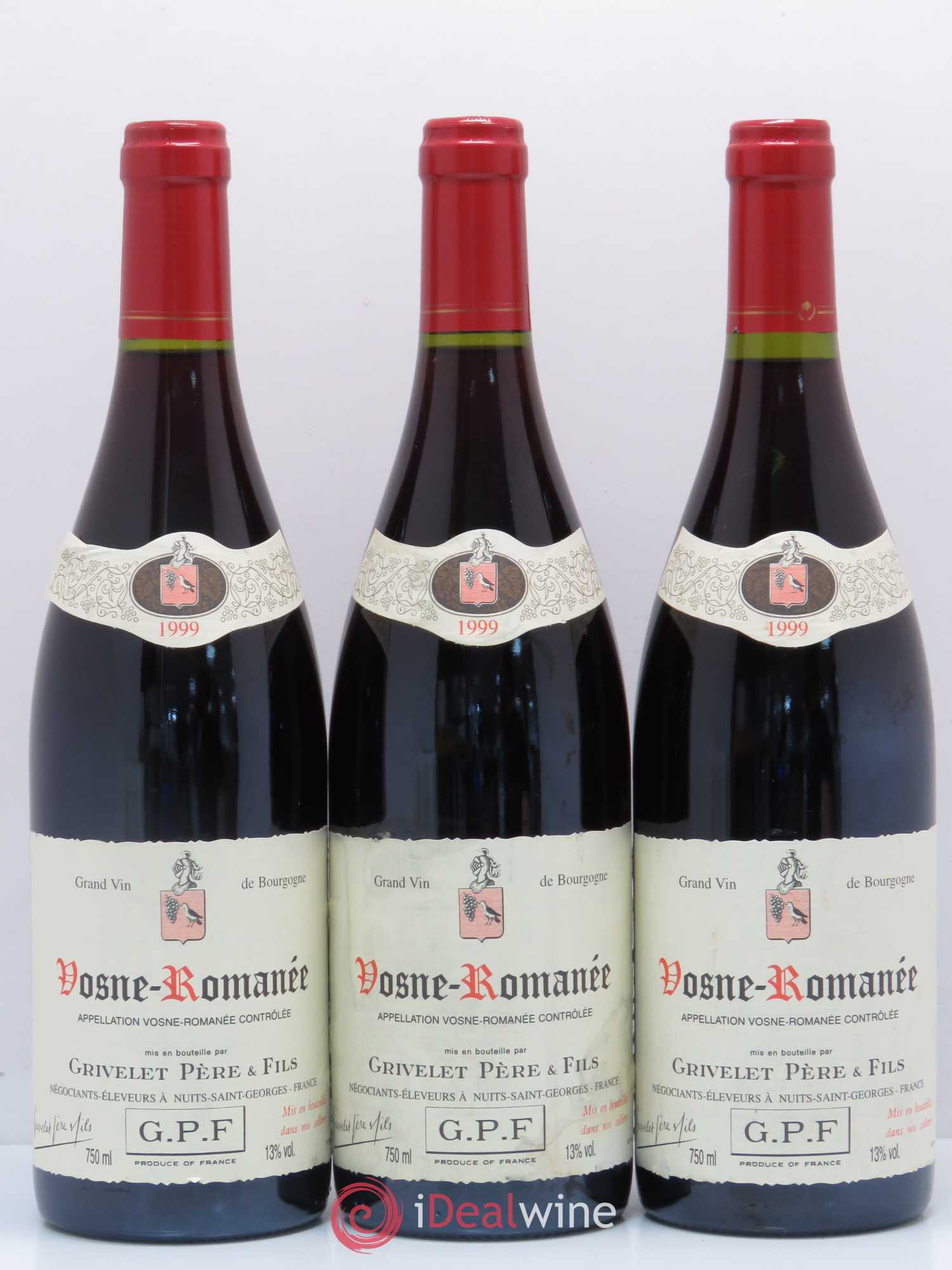 Vosne-Romanée Grivelet 1999 - Lot de 3 bouteilles - 0