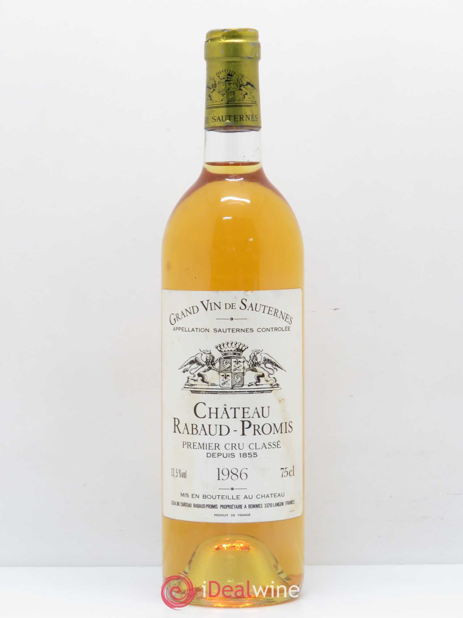 Château Rabaud Promis 1er Grand Cru Classé 1986 - Posten von 1 Flasche - 0