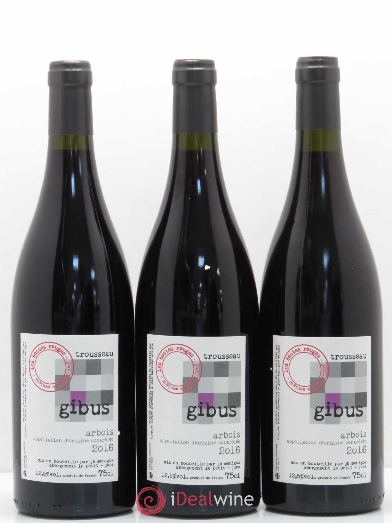 Arbois Trousseau Gibus Les Bottes Rouges 2016 - Posten von 3 Flaschen - 0