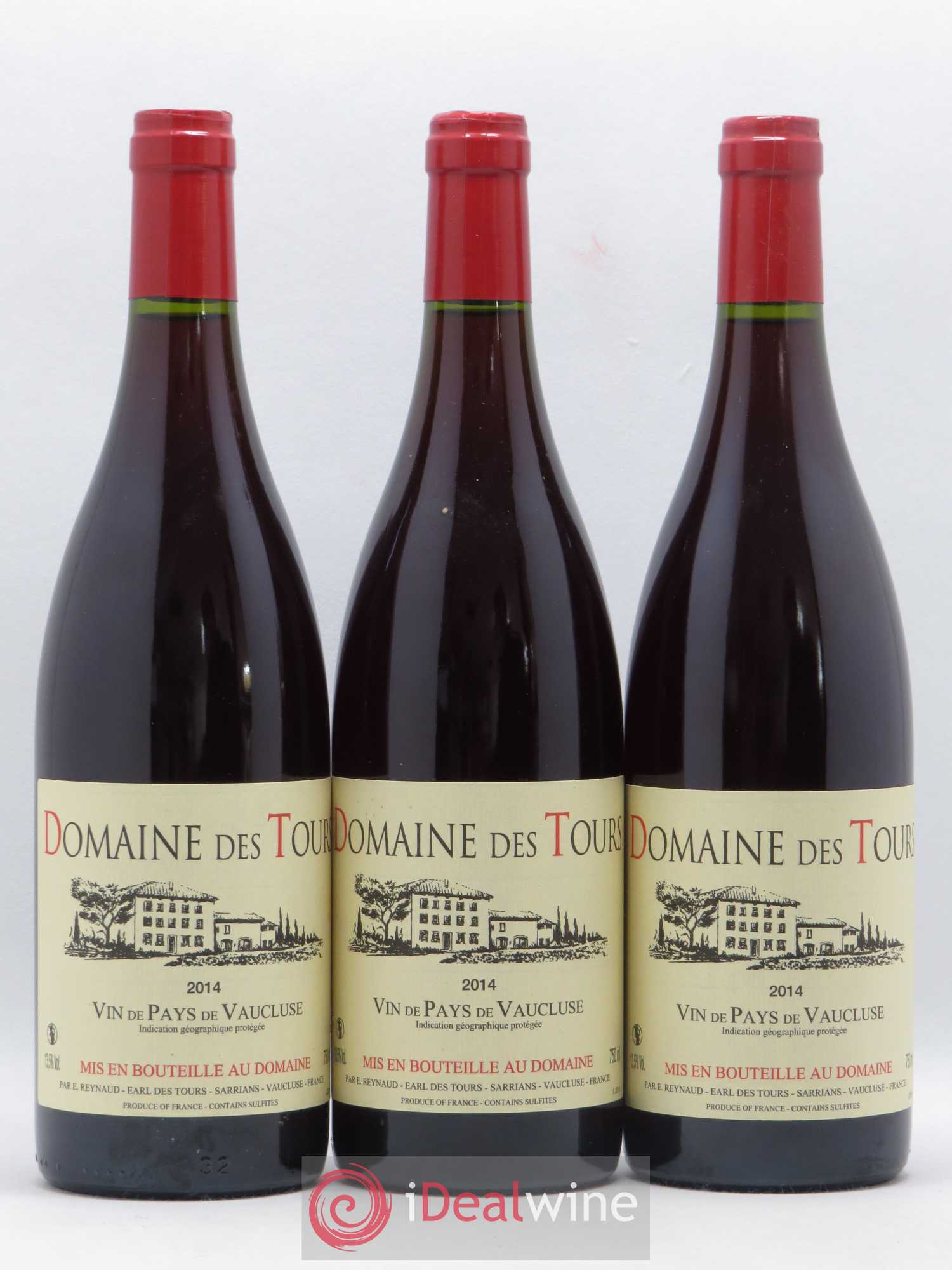 Vaucluse (Vin de Pays de Vaucluse) Domaine des Tours Emmanuel Reynaud 2014 - Lot de 3 bouteilles - 0