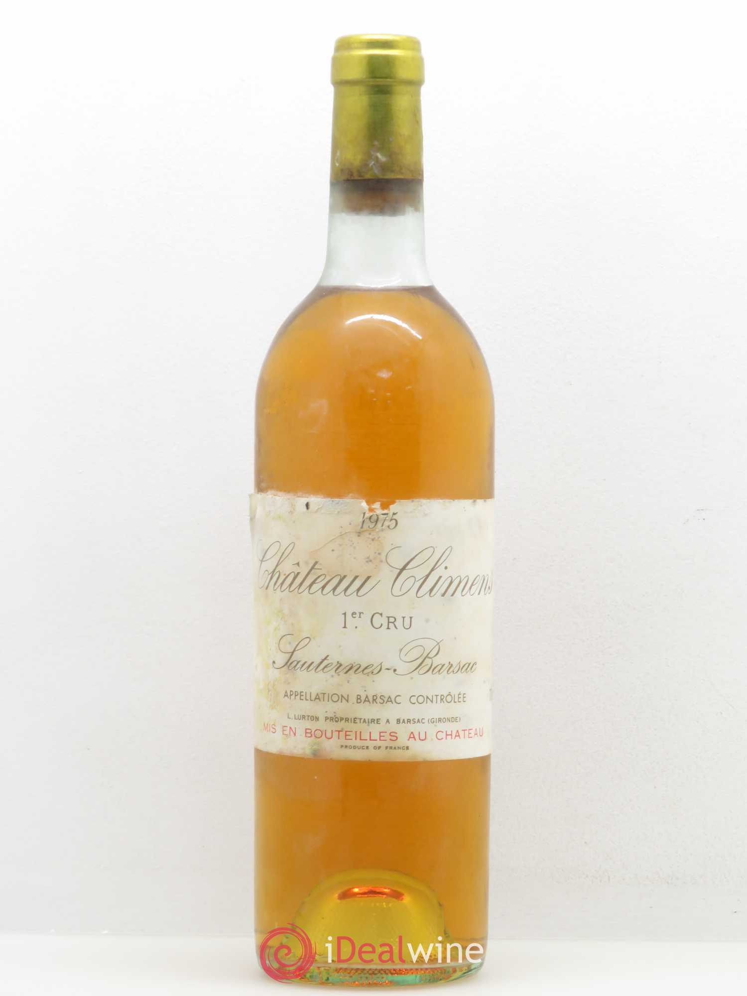 Château Climens 1er Grand Cru Classé 1975 - Lotto di 1 bottiglia - 0