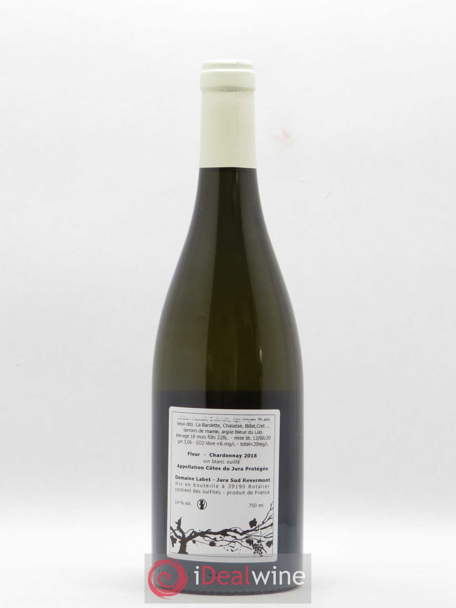 Côtes du Jura Chardonnay Fleur Romain - Julien - Charline Labet 2018 - Lot de 1 bouteille - 1
