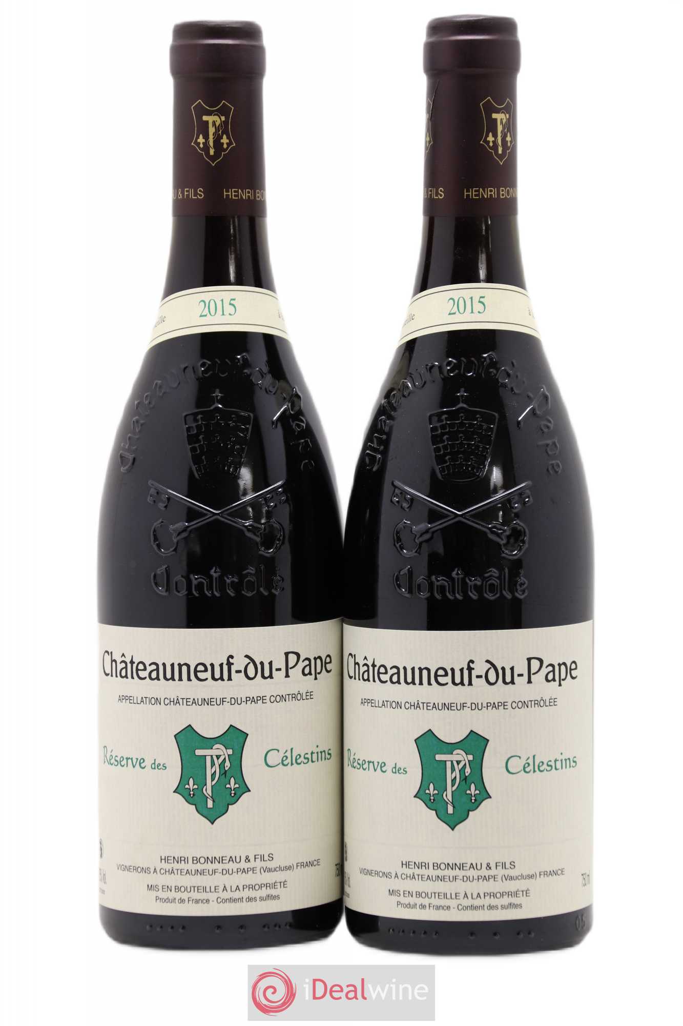 Châteauneuf-du-Pape Réserve des Célestins Henri Bonneau & Fils 2015 - Lot de 2 bouteilles - 0