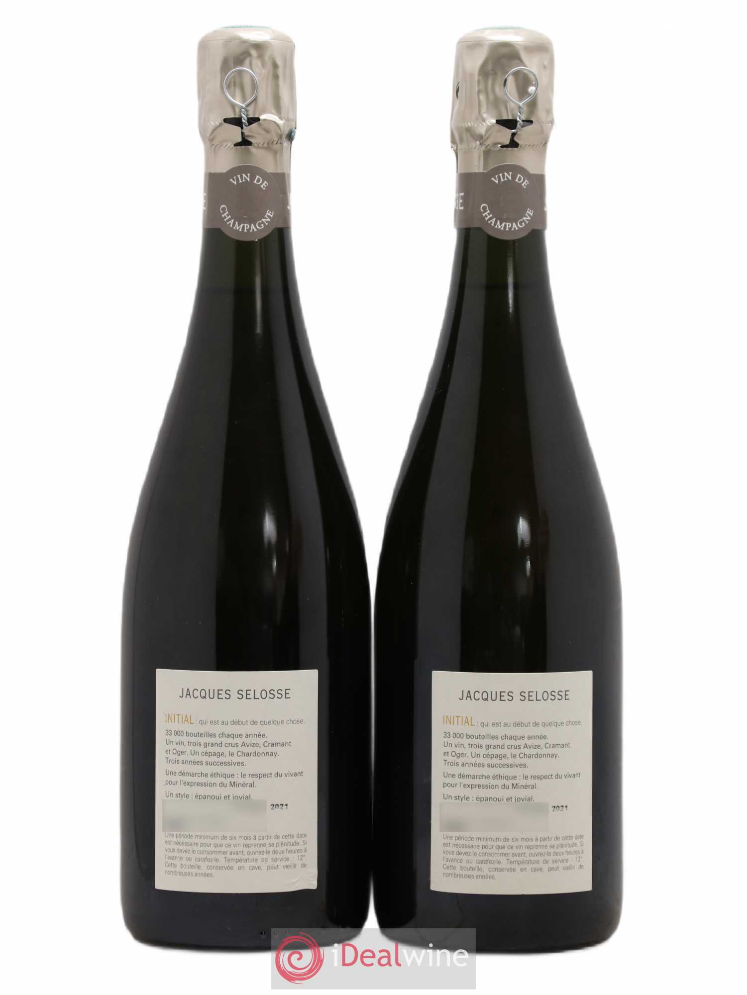 Initial Brut Jacques Selosse - Lot de 2 bouteilles - 1
