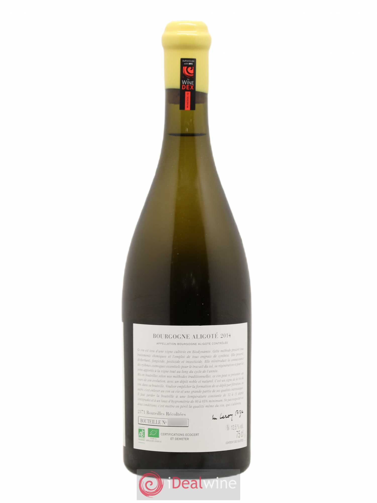 Bourgogne Aligoté Sous Chatelet d'Auvenay (Domaine) 2014 - Lot de 1 bouteille - 1