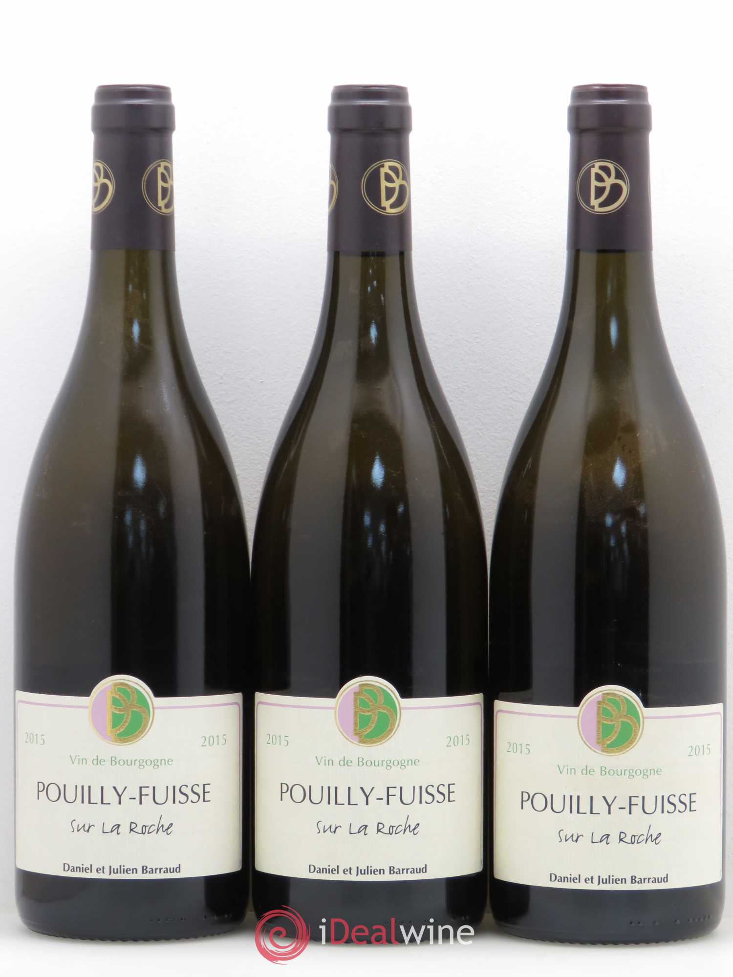 Pouilly-Fuissé Sur La Roche Domaine Barraud 2015 - Lot de 3 bouteilles - 0