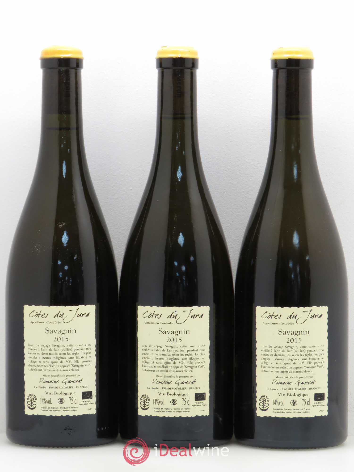 Côtes du Jura Les Chalasses Marnes Bleues Jean-François Ganevat (Domaine) 2015 - Lot de 3 bouteilles - 1