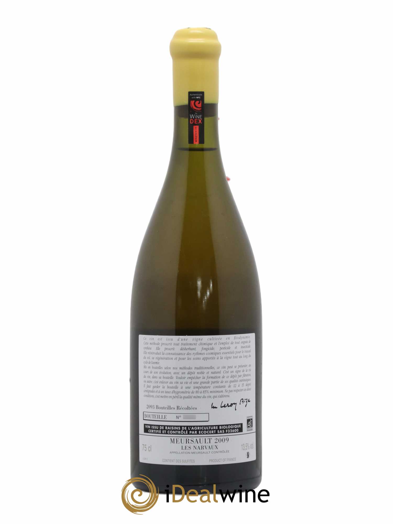 Meursault Les Narvaux d'Auvenay (Domaine) 2009 - Lot de 1 bouteille - 1