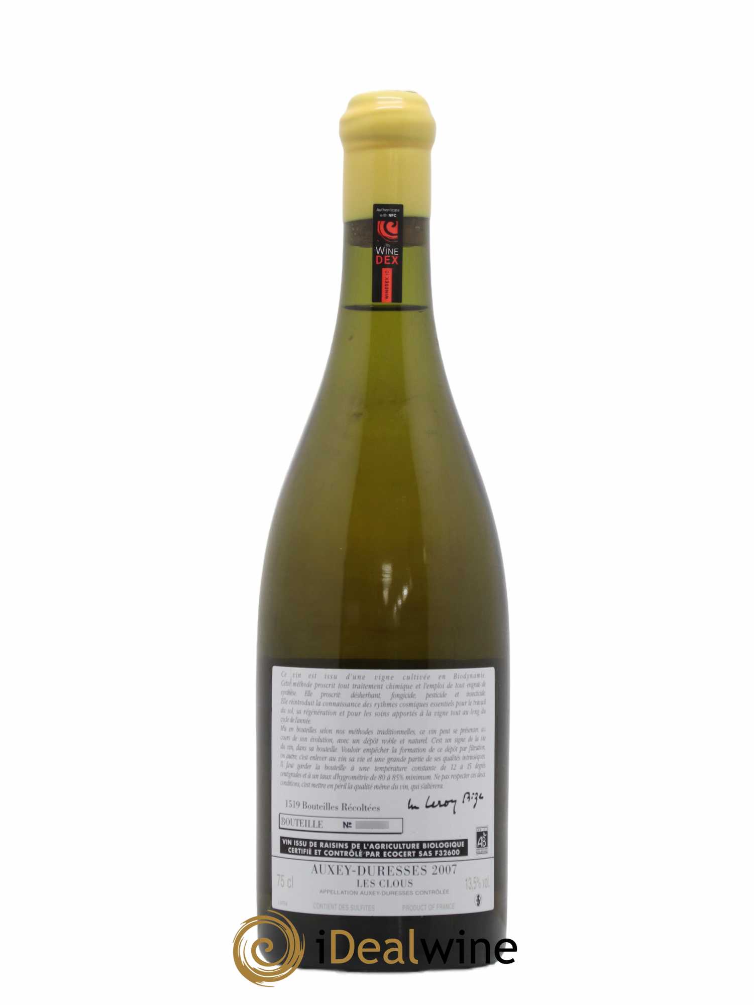 Auxey-Duresses Les Clous d'Auvenay (Domaine) 2007 - Lot de 1 bouteille - 1