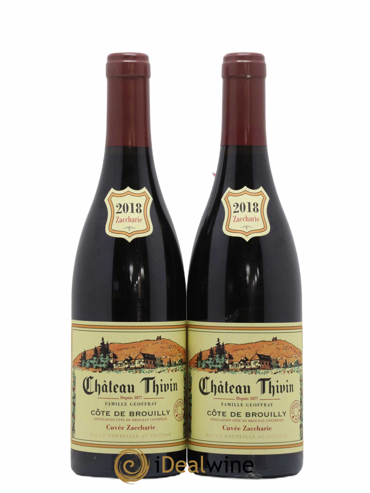 Côte de Brouilly Cuvée Zaccharie Château Thivin 2018 - Lot de 2 bouteilles - 0