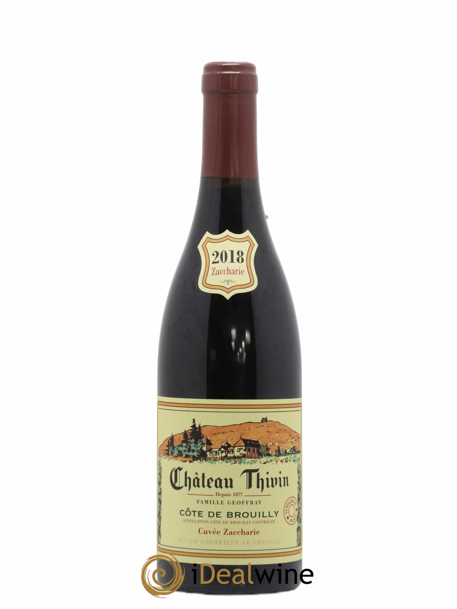 Côte de Brouilly Cuvée Zaccharie Château Thivin 2018 - Lot de 1 bouteille - 0