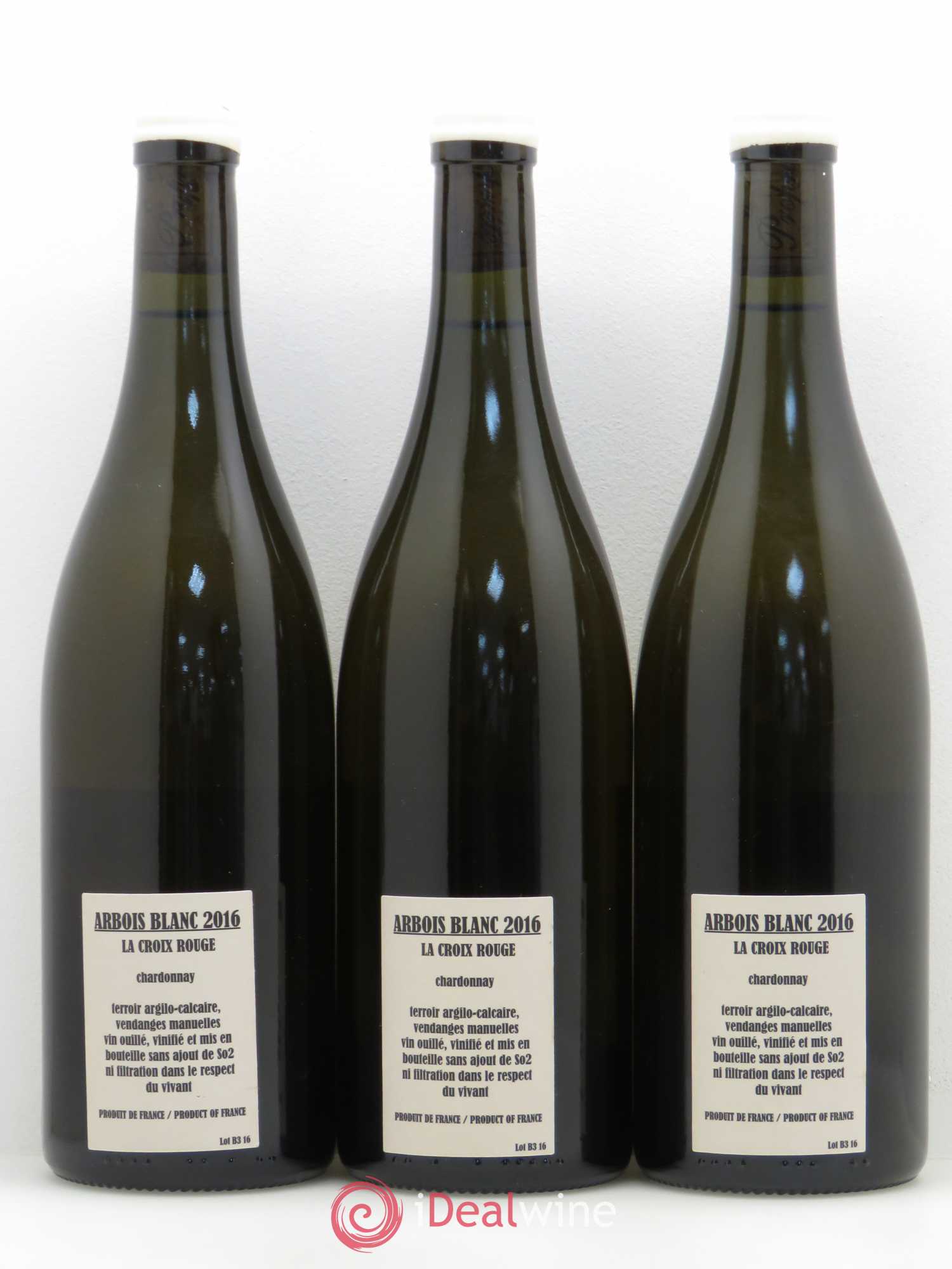 Arbois Chardonnay La Croix Rouge Adeline Houillon & Renaud Bruyère 2016 - Lot de 3 bouteilles - 1