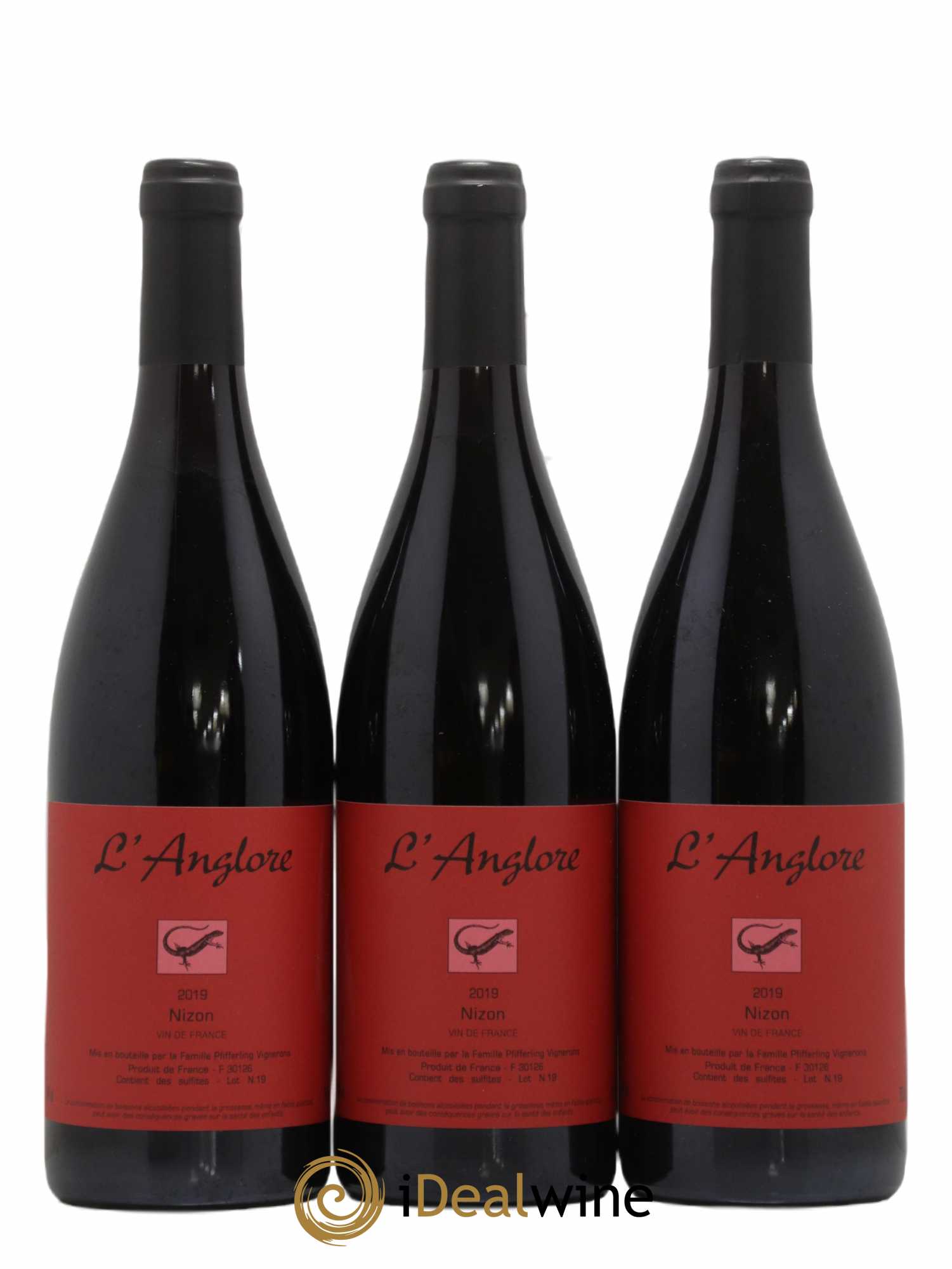 Vin de France Nizon L'Anglore 2019 - Lot de 3 bouteilles - 0