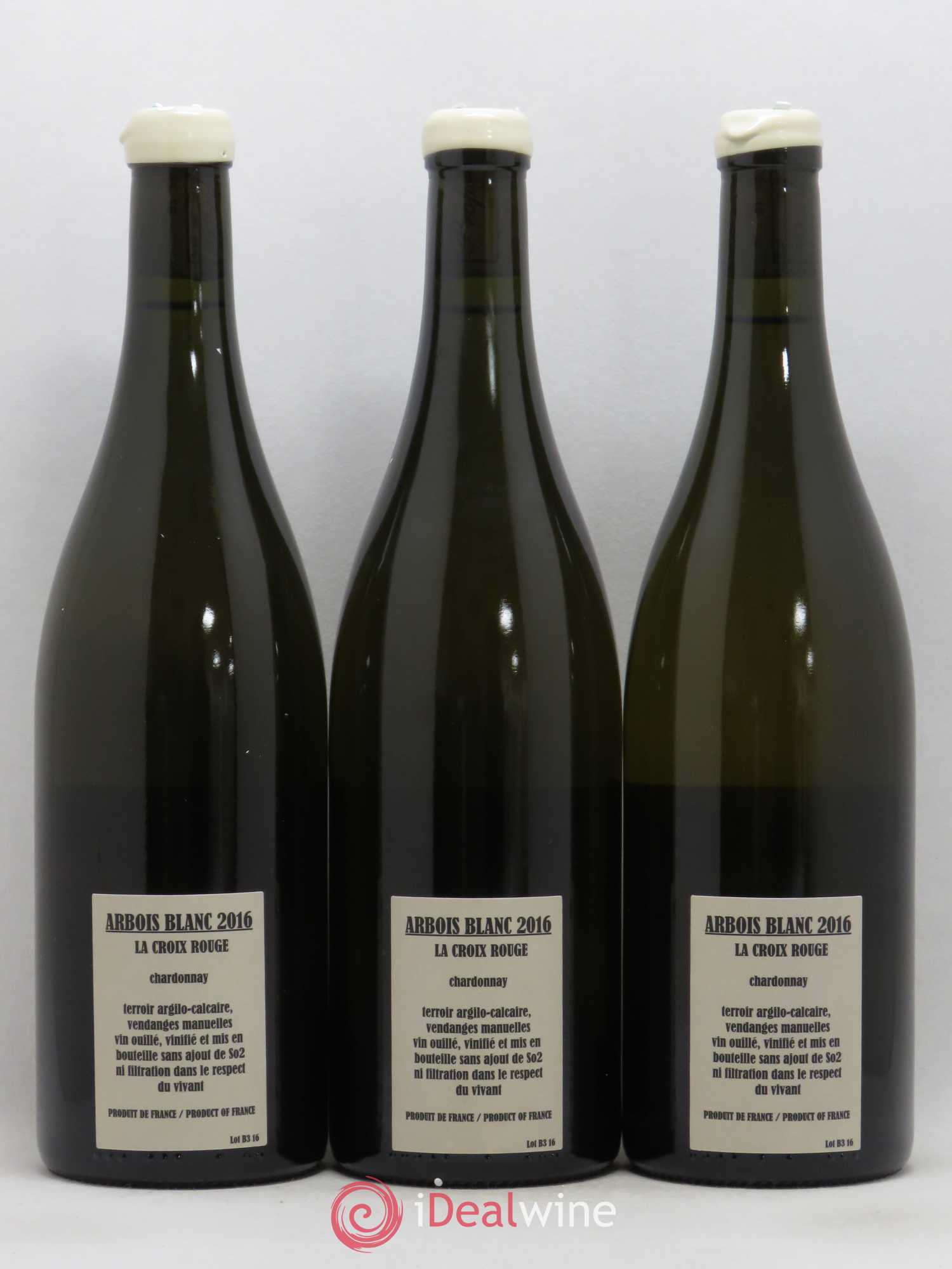 Arbois Chardonnay La Croix Rouge Adeline Houillon & Renaud Bruyère 2016 - Lot de 3 bouteilles - 1
