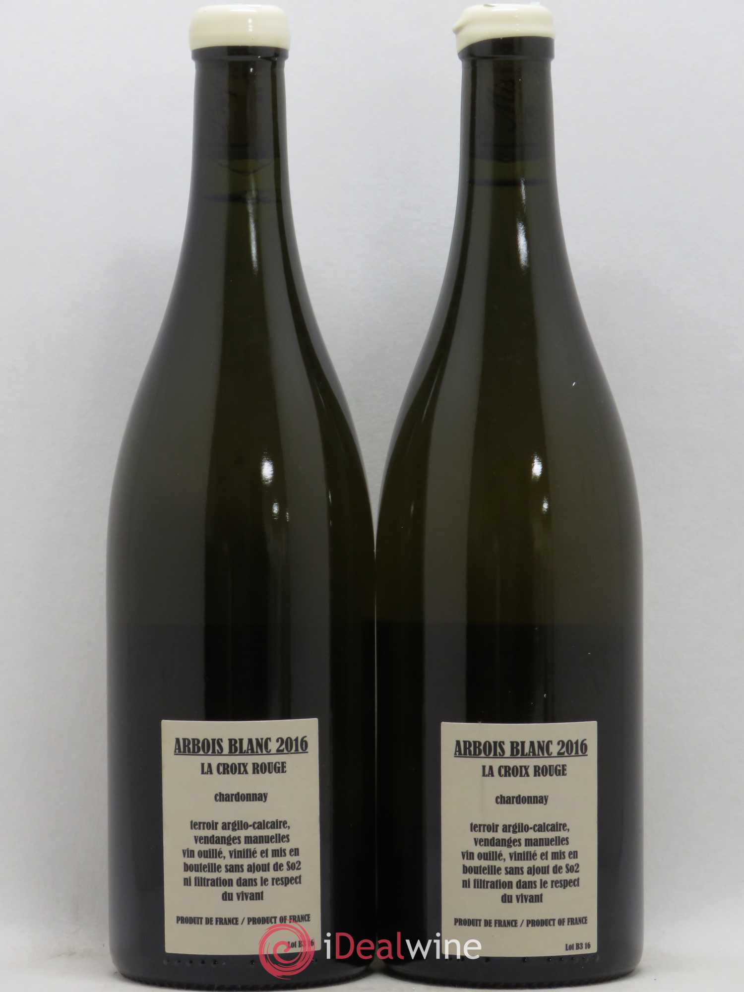 Arbois Chardonnay La Croix Rouge Adeline Houillon & Renaud Bruyère 2016 - Lot de 2 bouteilles - 1